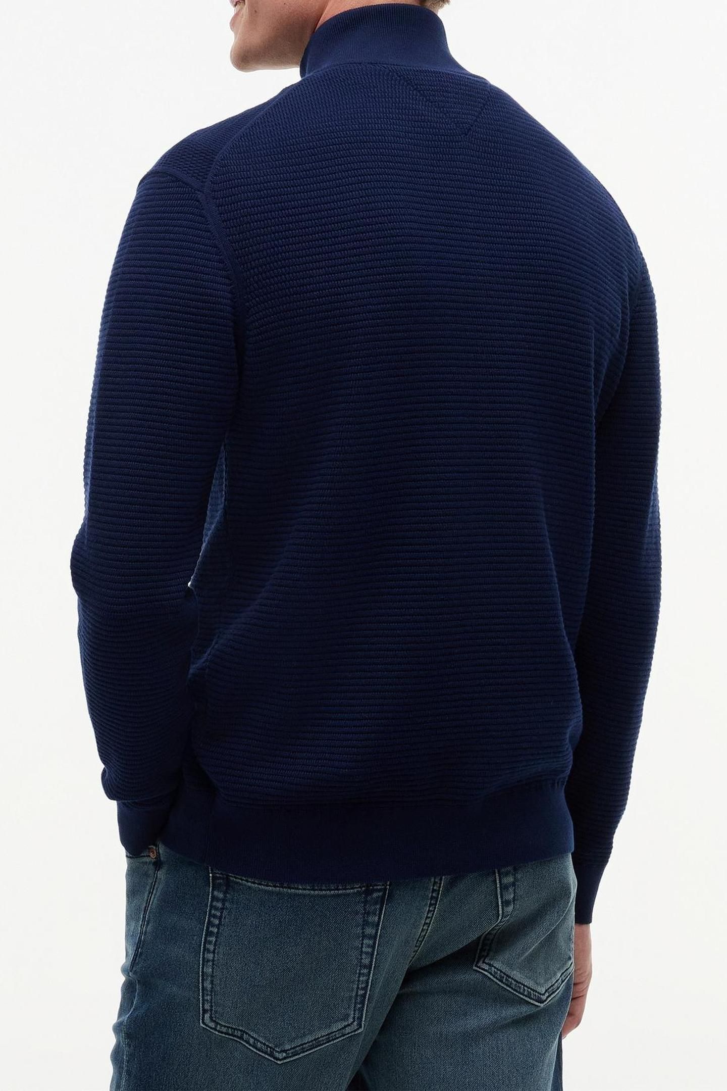 SEASONAL STRUCTURE HALF-ZIP JUMPER CARBON NAVY 3