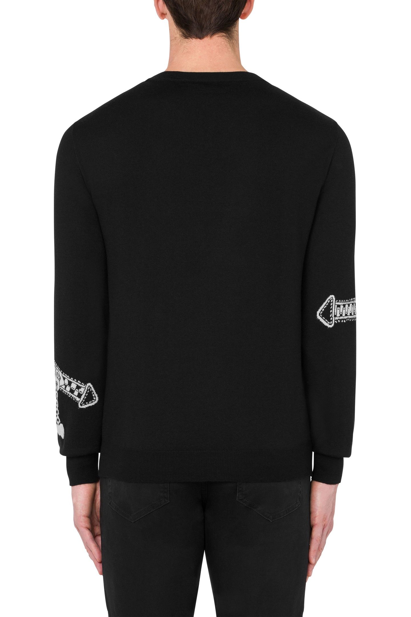 WOOL PULLOVER BIKER INLAY BLACK 2