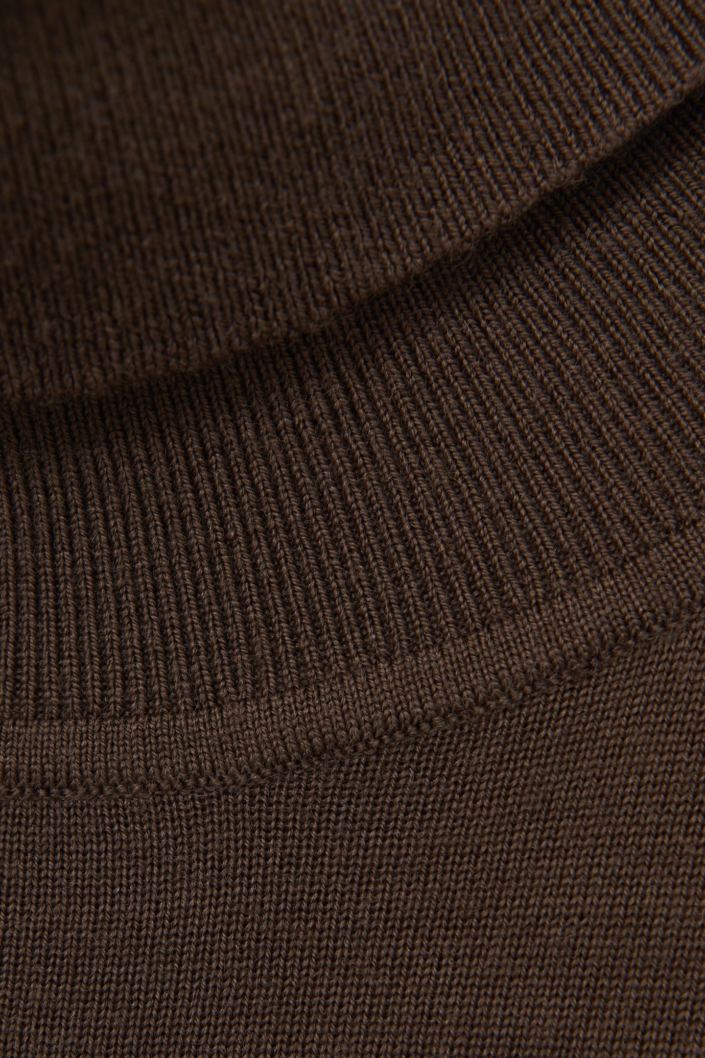 LS ROLL NECK MERINO WOOL JUMPER CHOCOLATE BROWN 7