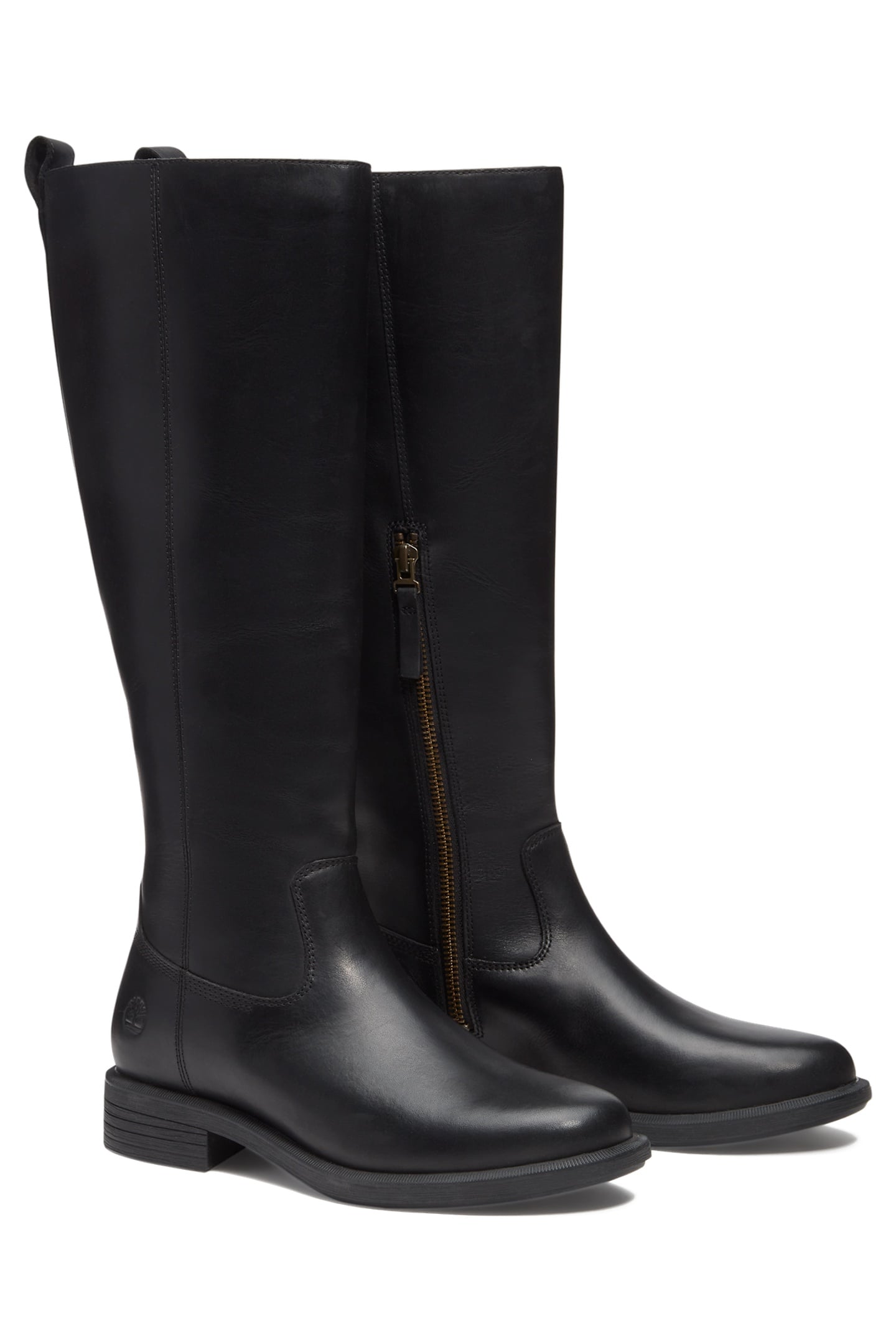 VERONA SQUARE TALL ZIP UP BOOT BLACK FULL GRAIN 3