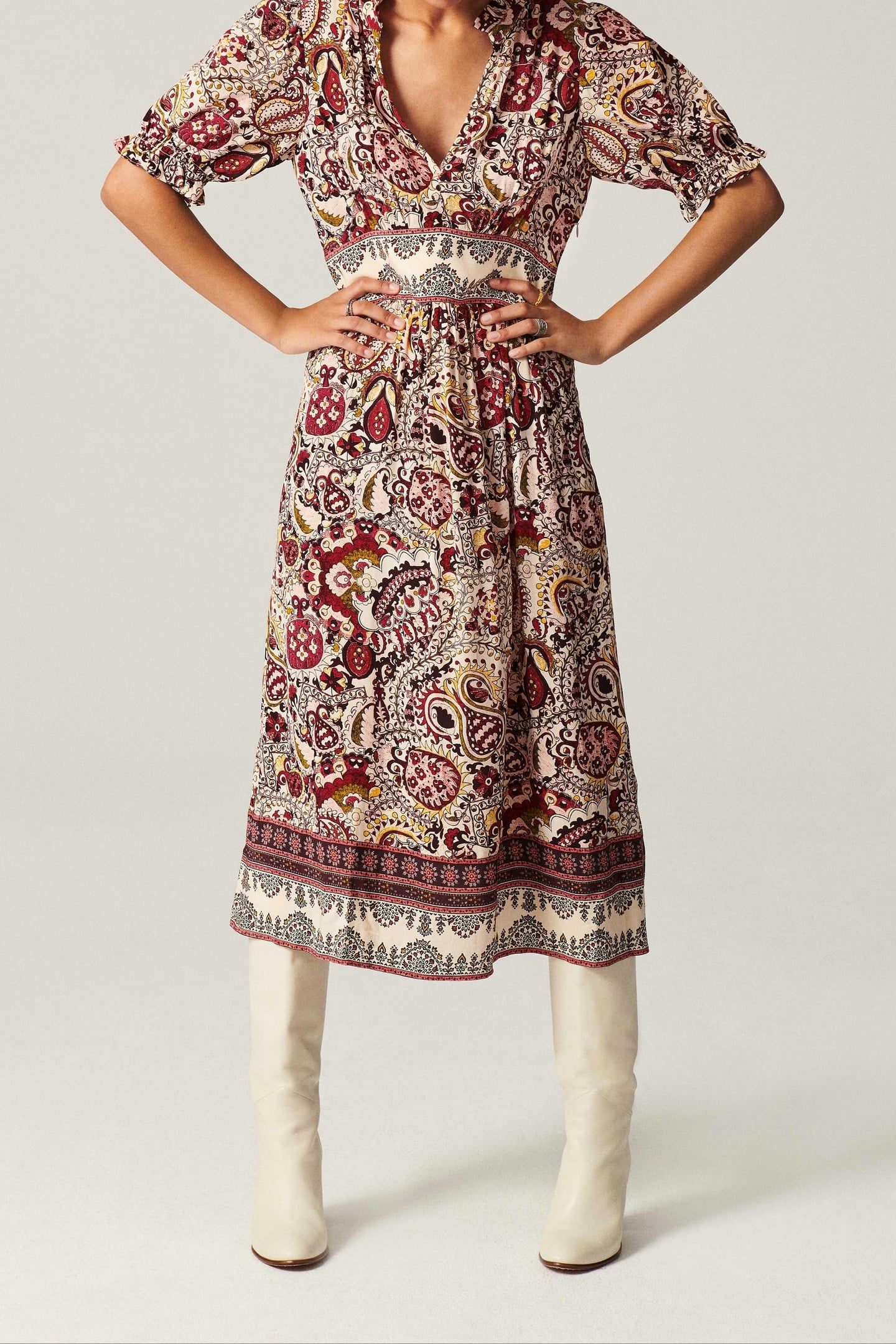 MID-LENGTH DRESS ECRU 4