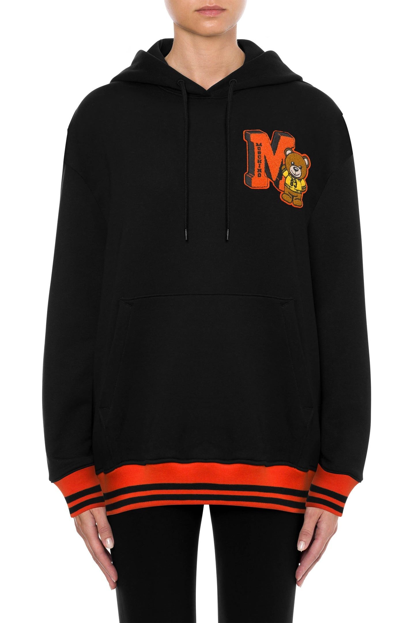 VARSITY TEDDY BEAR HOODIE BLACK 1