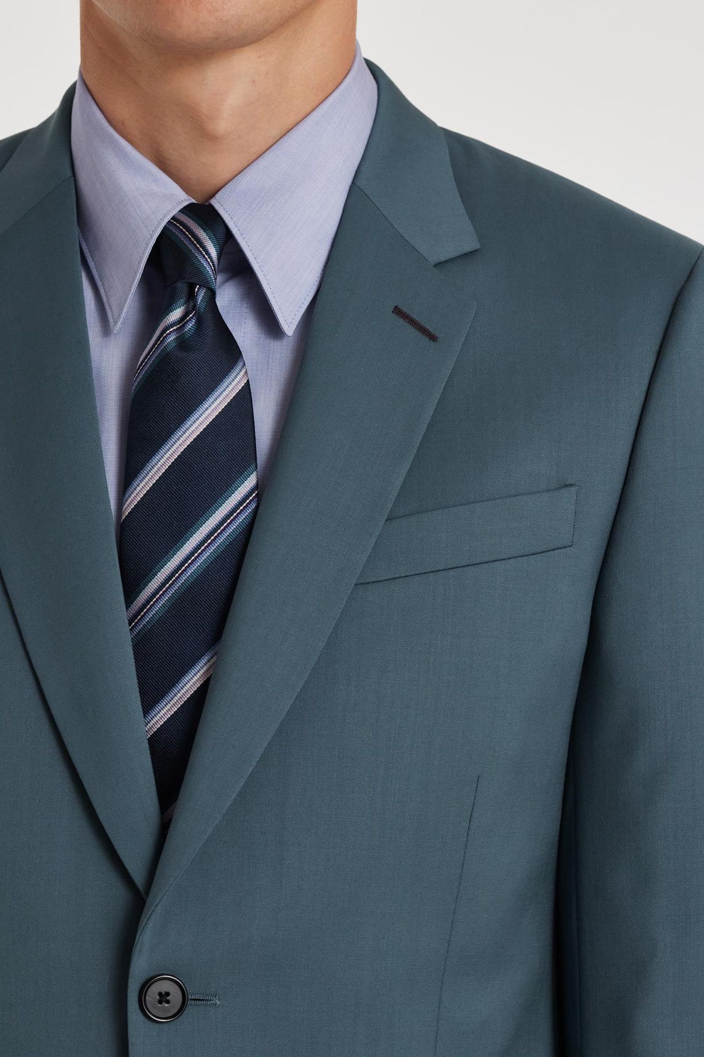 MENS 2 BUTTON SUIT GREYISH BLUE 6