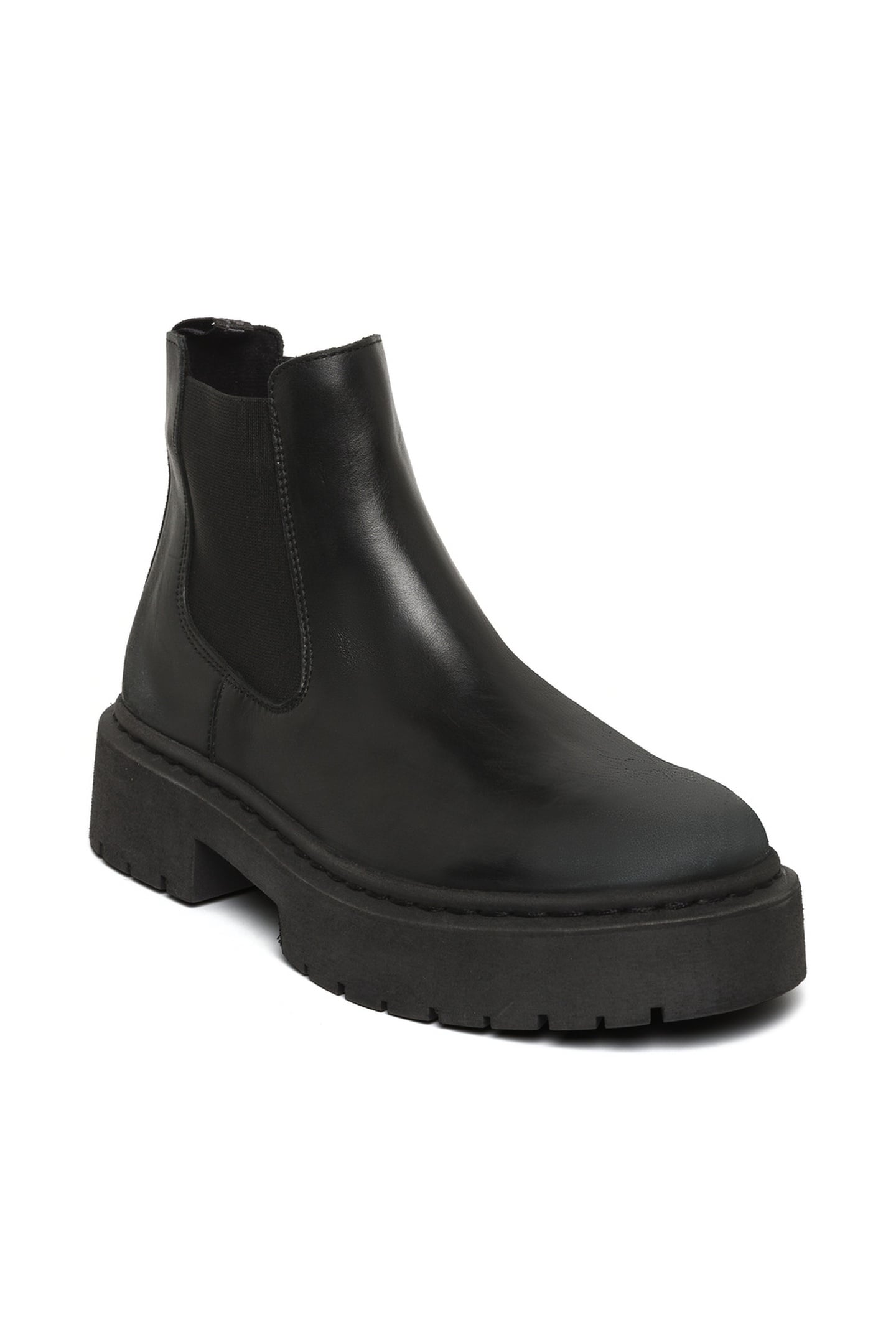 GLENNIS BOOTIES BLACK LEATHER 2