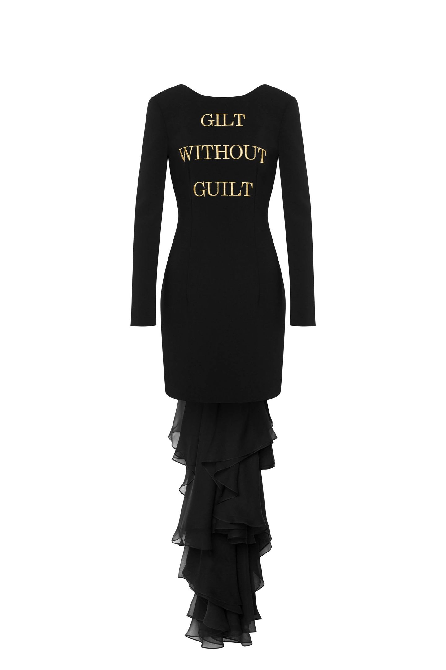 GILT WITHOUT GUILT CRÊPE DRESS BLACK 3
