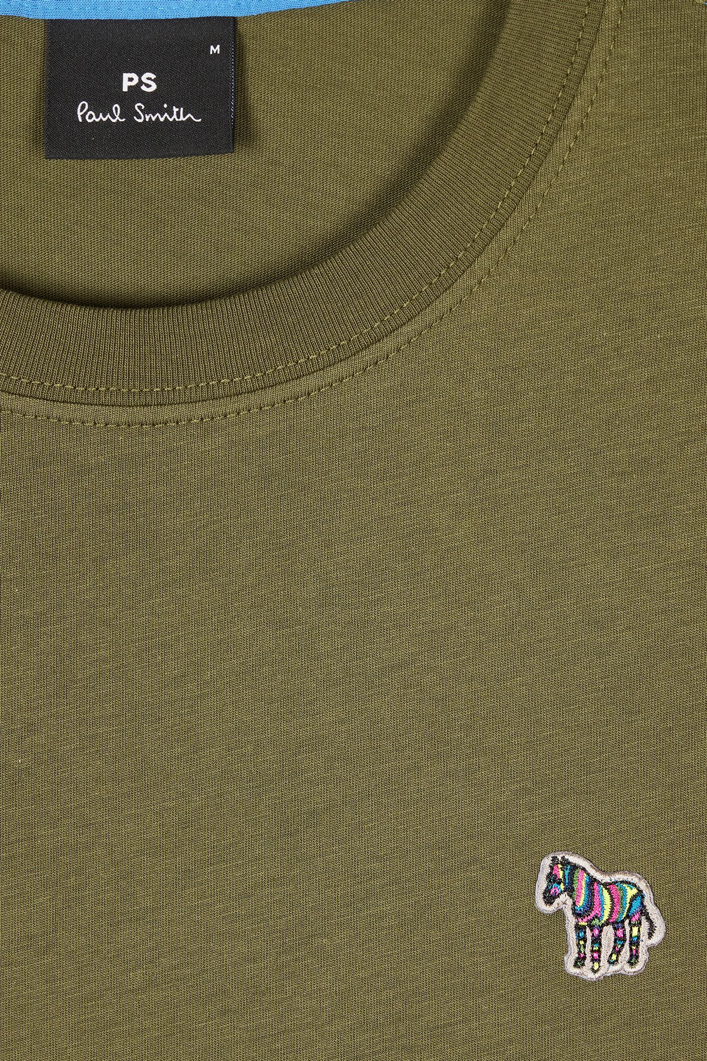 MENS REG FIT SS TSHIRT ZEBRA OLIVE GREEN 7