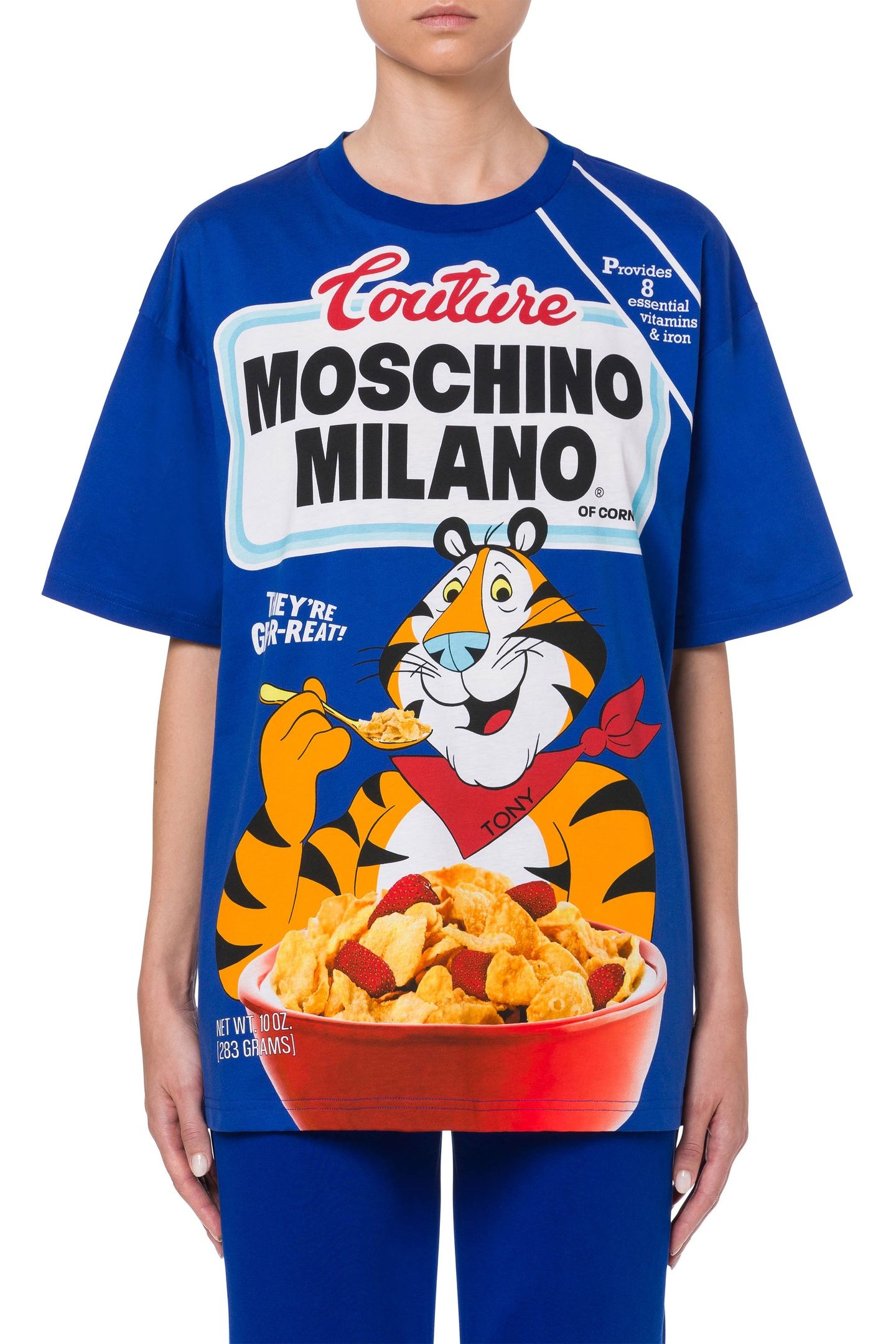 CHINESE NEW YEAR COTTON JERSEY T-SHIRT BLUE 1