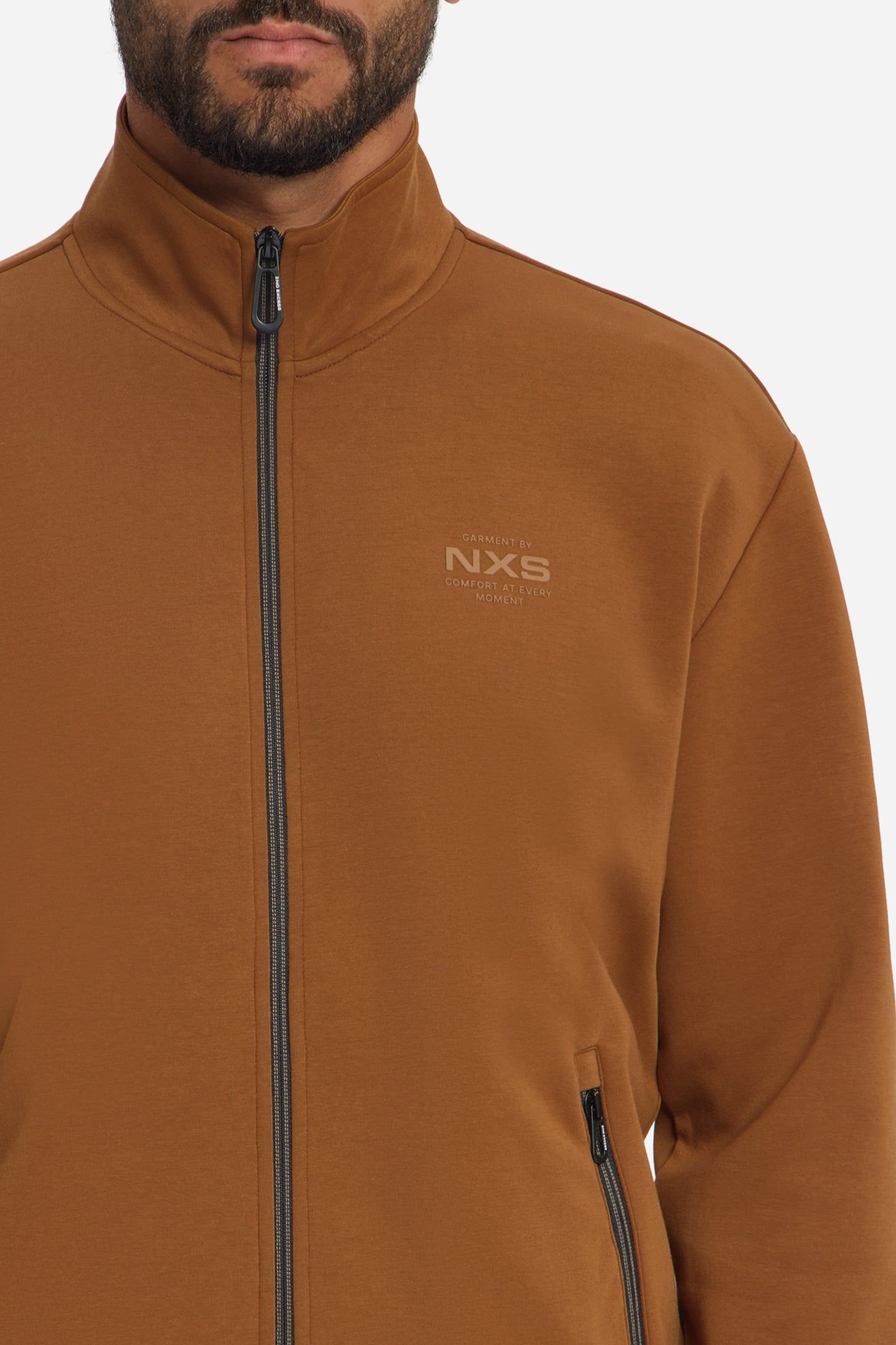 SWEATER FULL ZIP CARAMEL 6