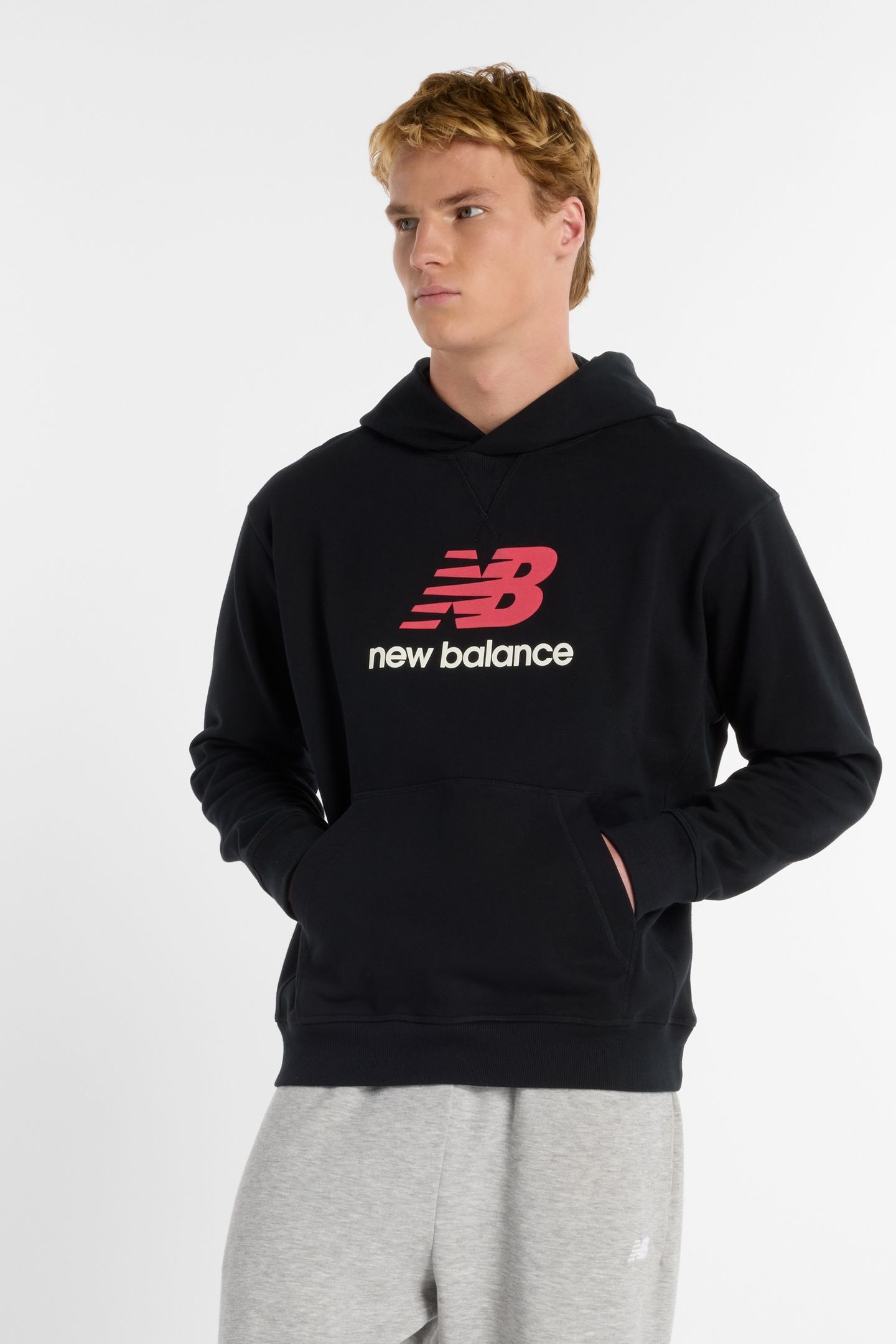 ATHLETICS FRENCH TERRY LOGO HOODIE BLACK 1