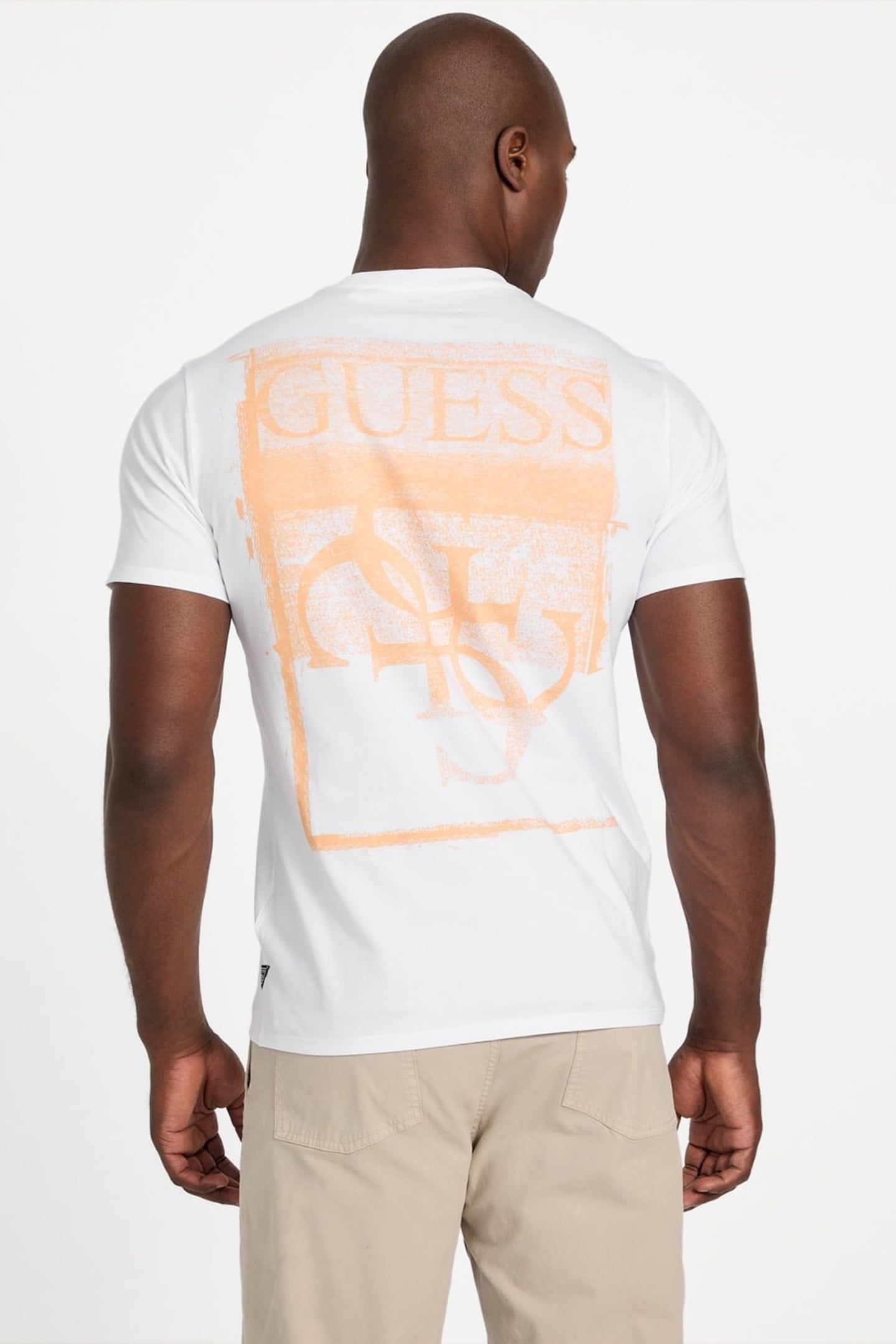 SS BSC PAINTERS TEE PURE WHITE/ENERGY PE 5