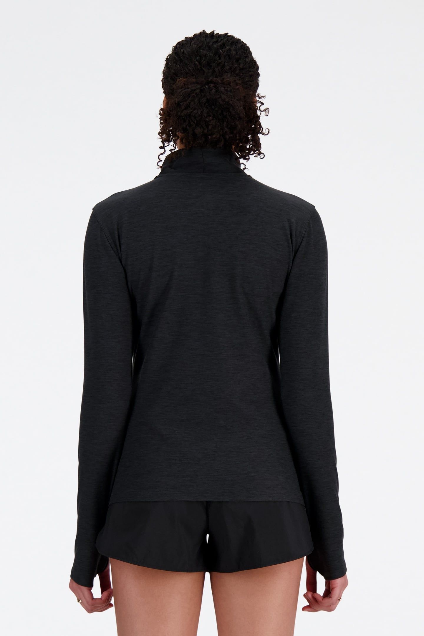 SPORT ESSENTIALS SPACE DYE 1/4 ZIP BKHEATHR 4