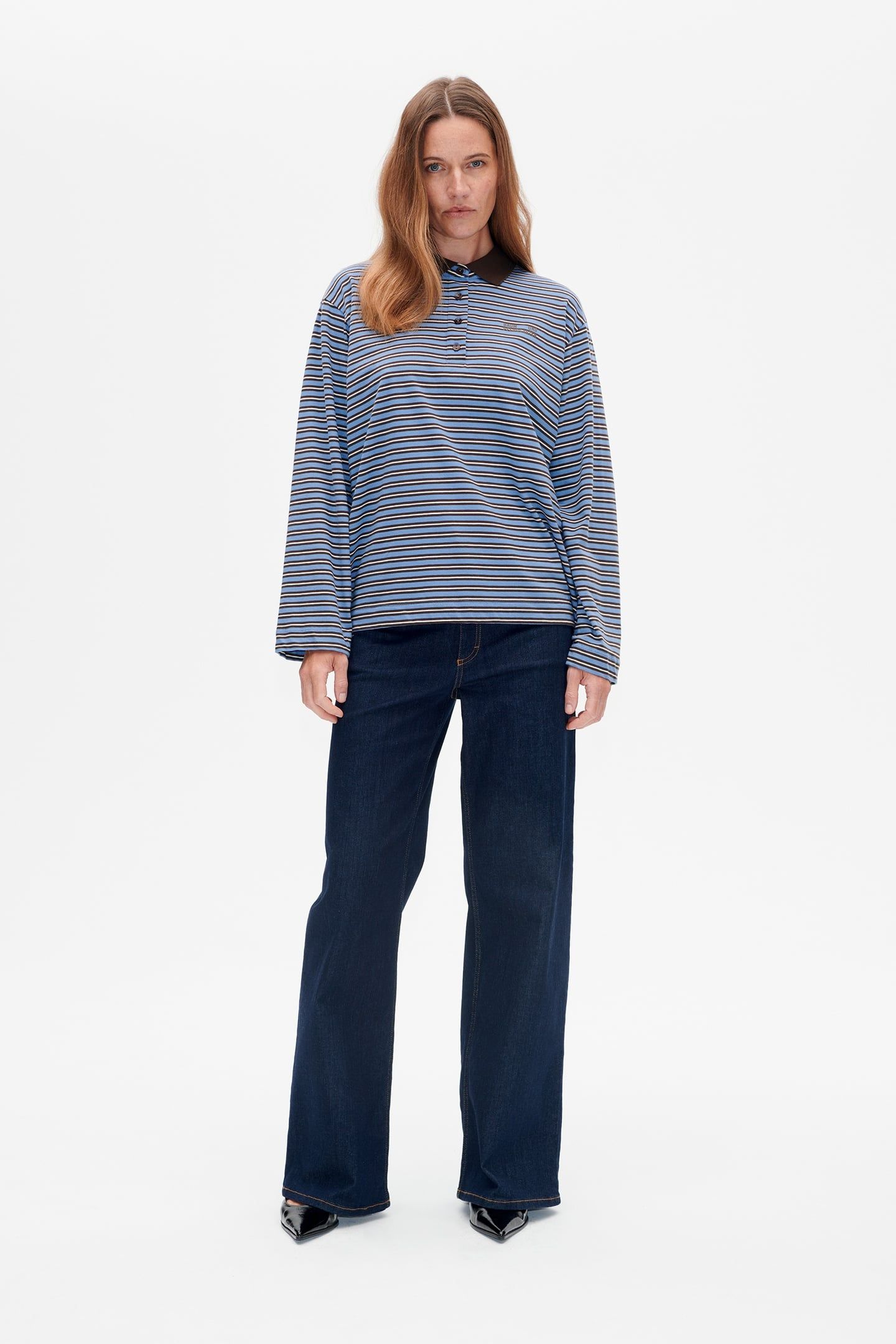 JEANNI T-SHIRT JAVA POLO STRIPE 1