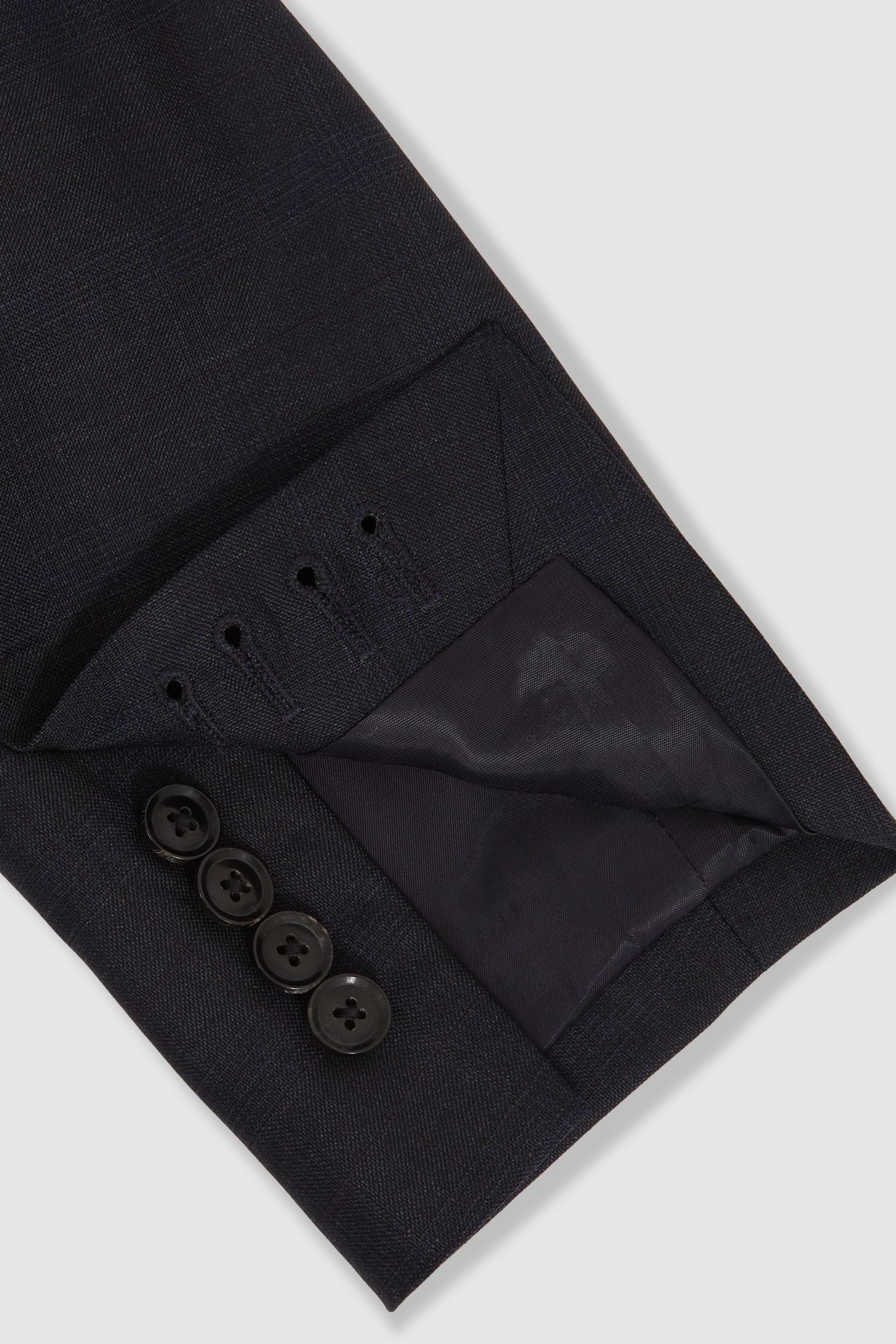 SB 2B NOTCH PRINCE OF WALES CHECK BLAZER NAVY 5