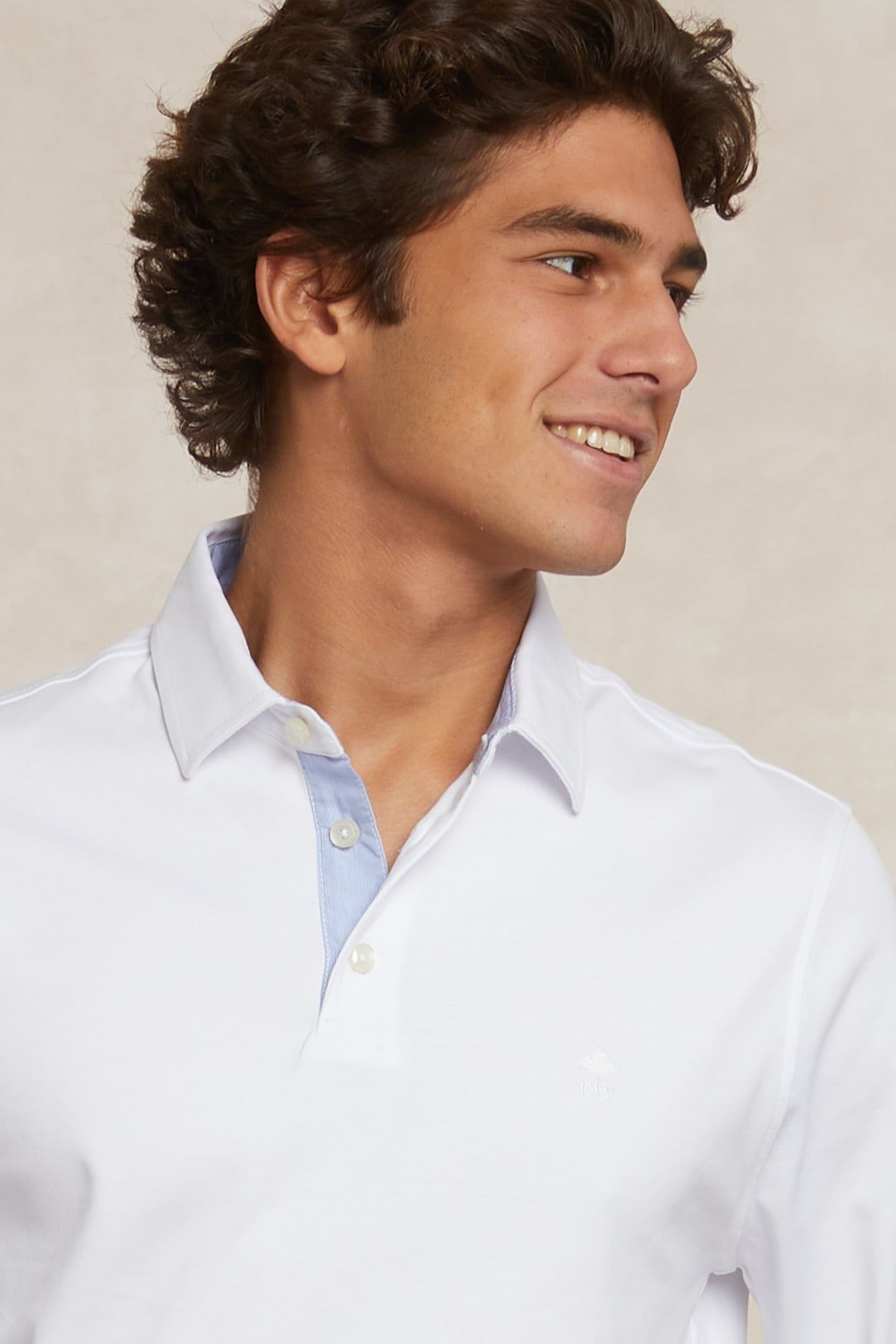 CUSTOM FIT INTERLOCK POLO WHITE 3