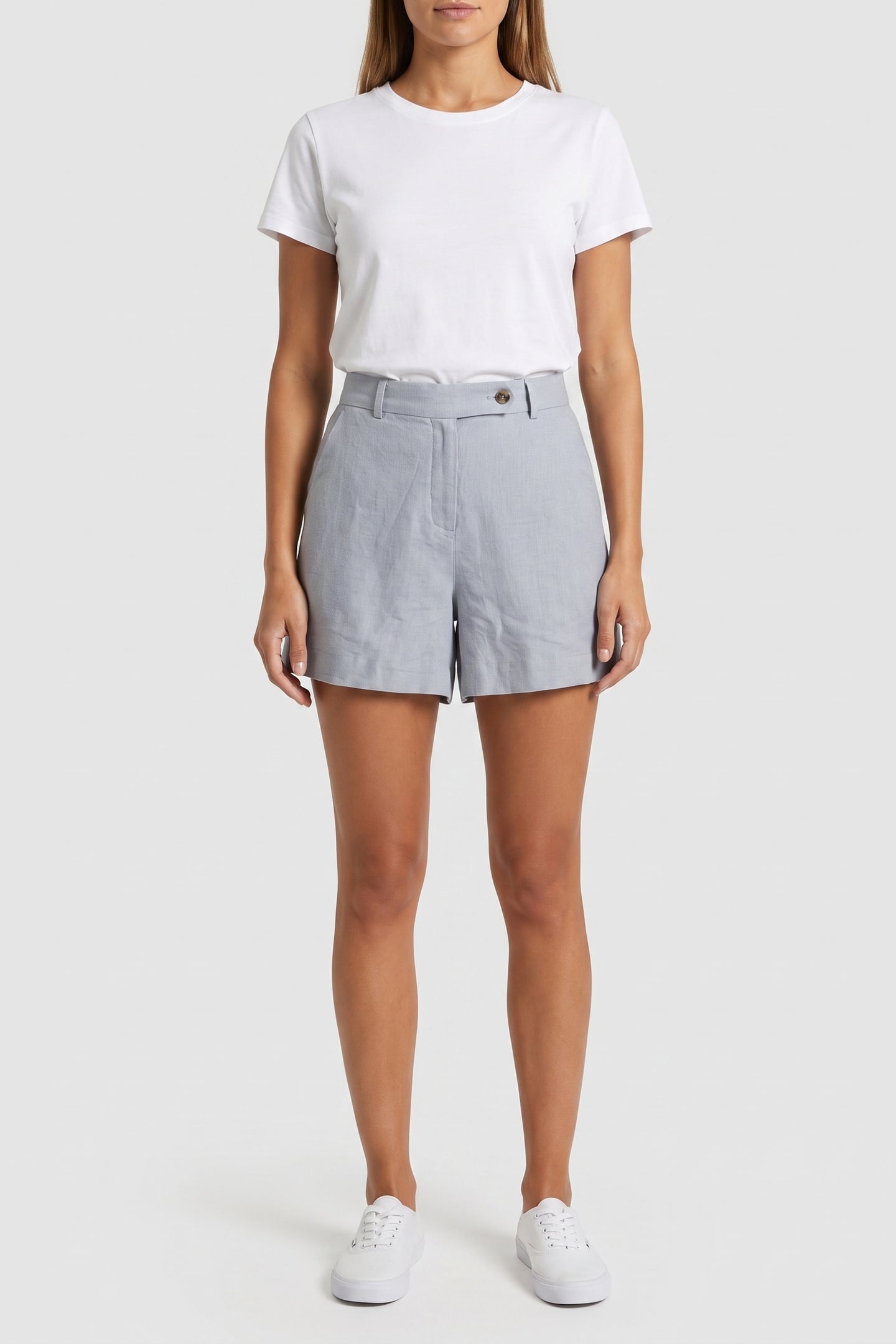 ES NALA LINNEN SHORTS BLUE 1
