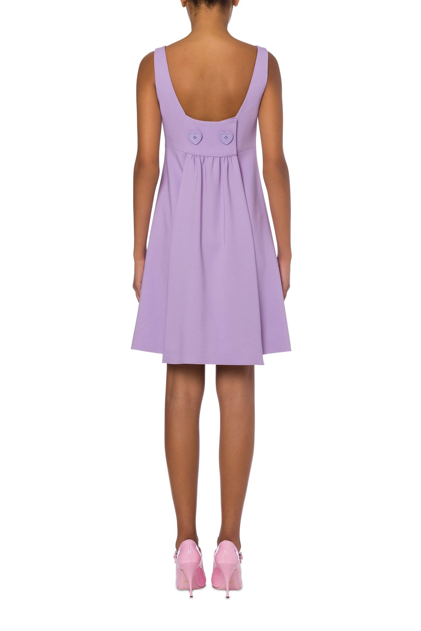HEART BUTTONS CADY DRESS PURPLE 2