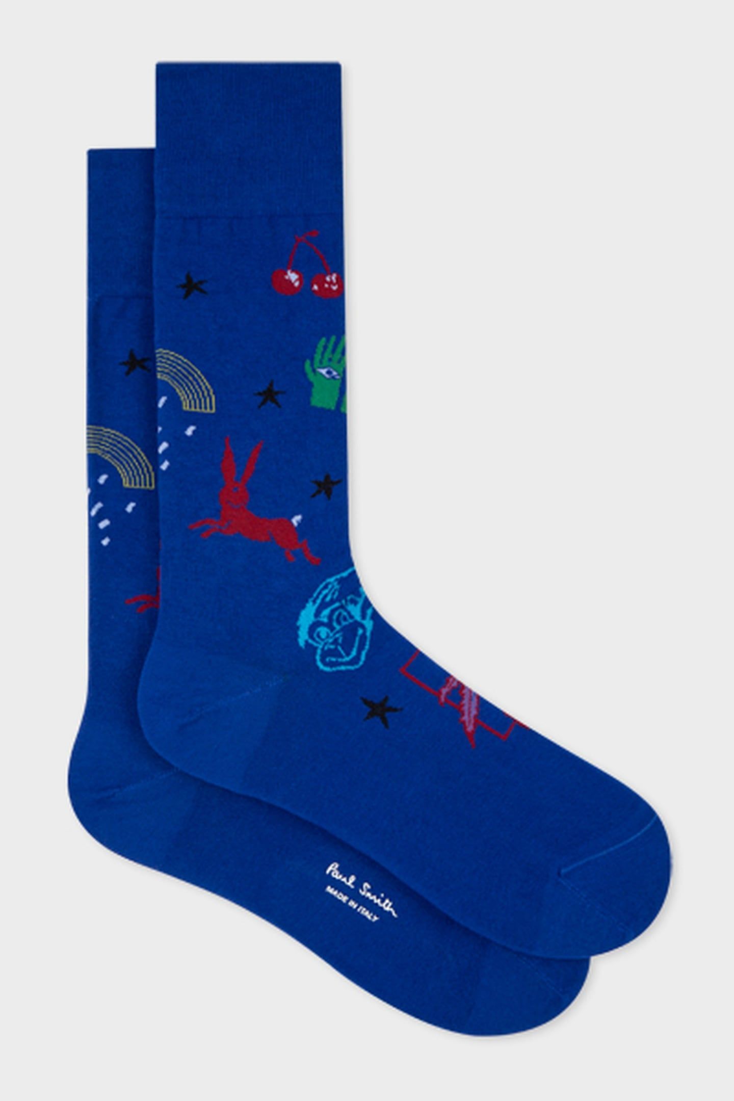 MEN SOCK DREAMSCAPE COBALT BLUE 4