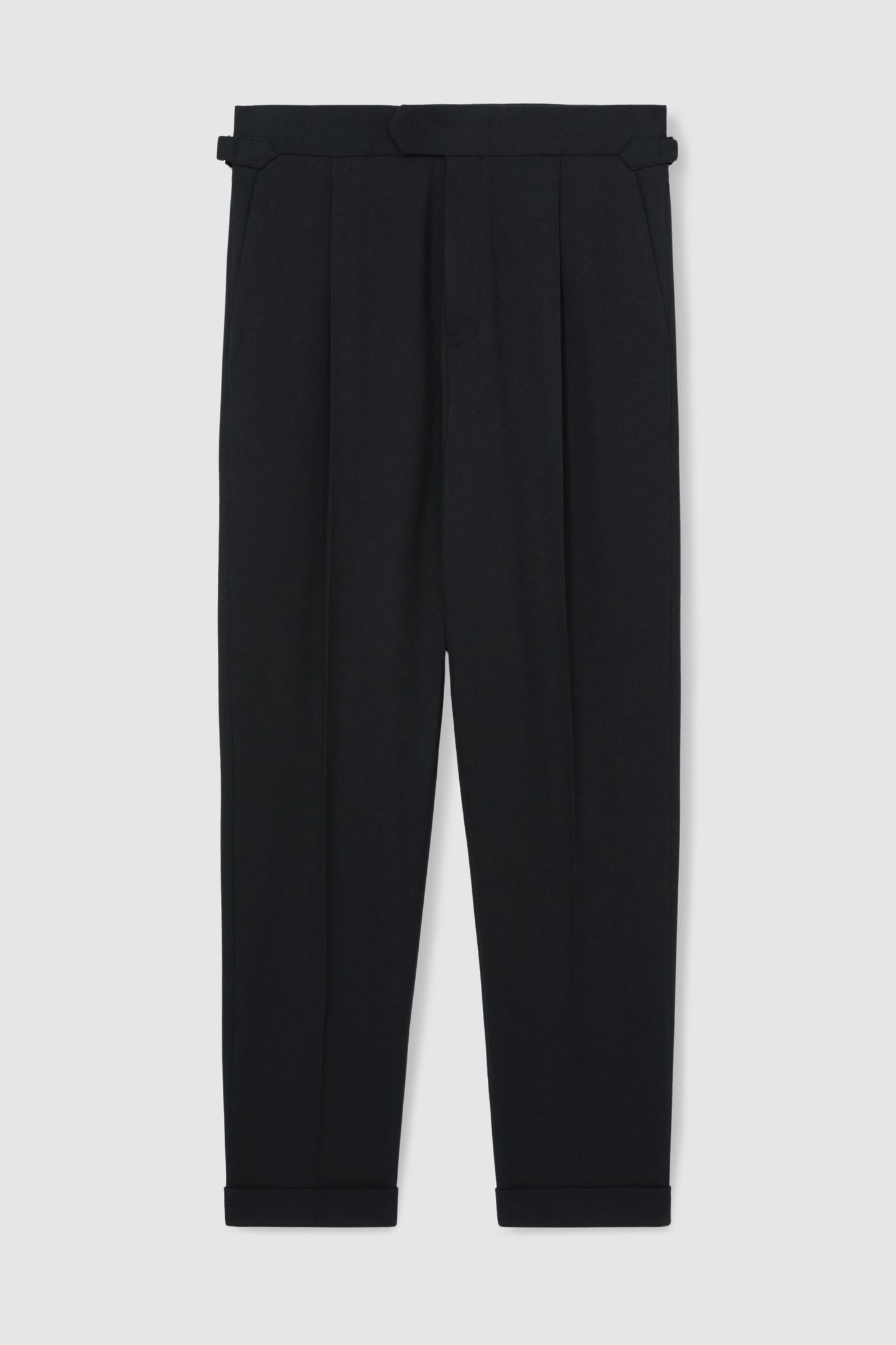 HERRINGBONE SIDE ADJUSTER TROUSER NAVY 4