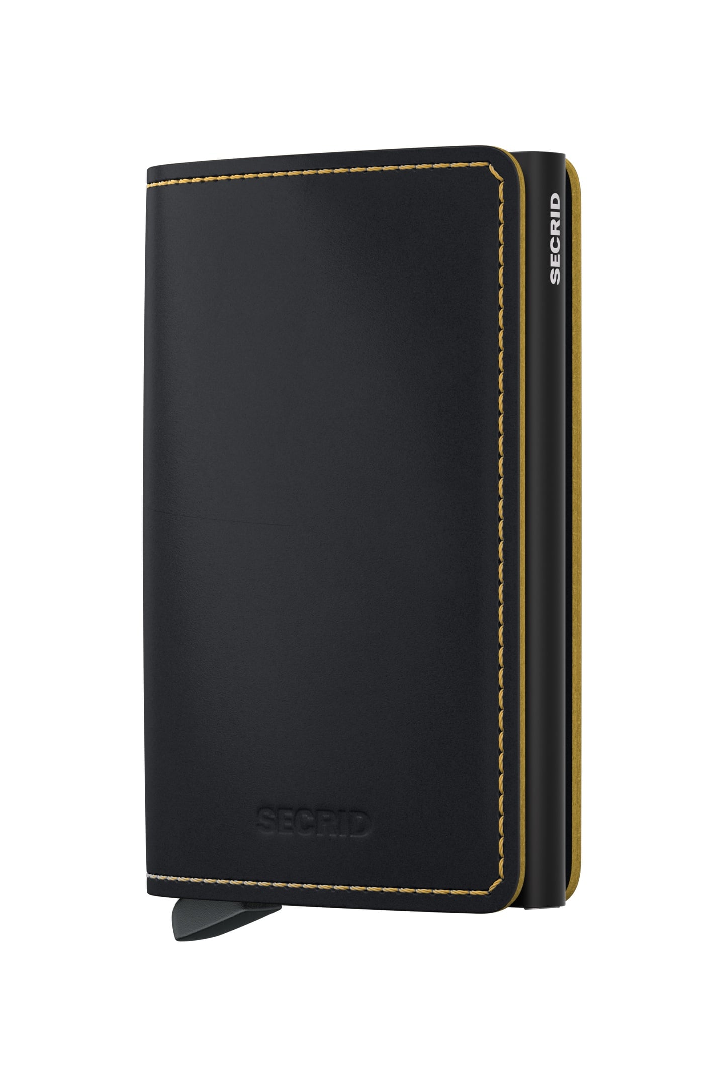 UNISEX SLIMWALLET MATTE BLACK & OCHRE 1