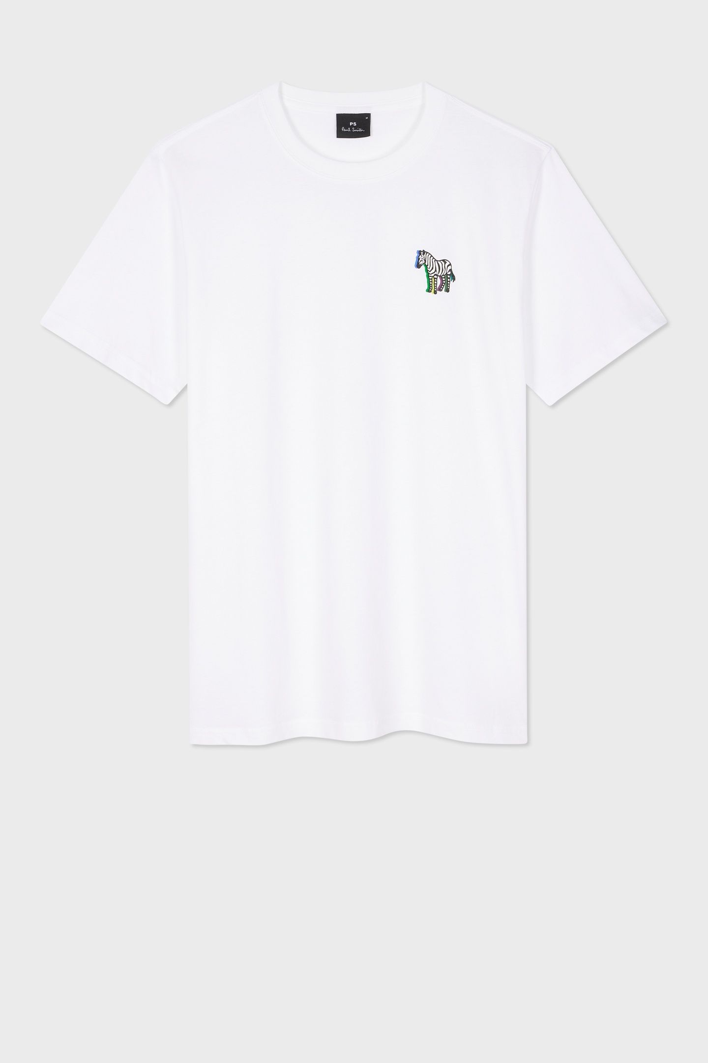MENS REG FIT SS T SHIRT ZEBRA PUFF WHITE 4
