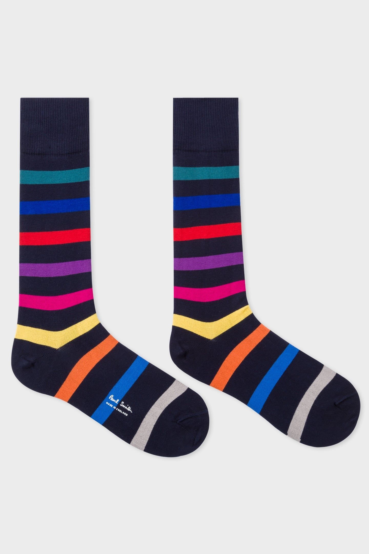 MEN SOCK LOCK STRIPE NAVY 1
