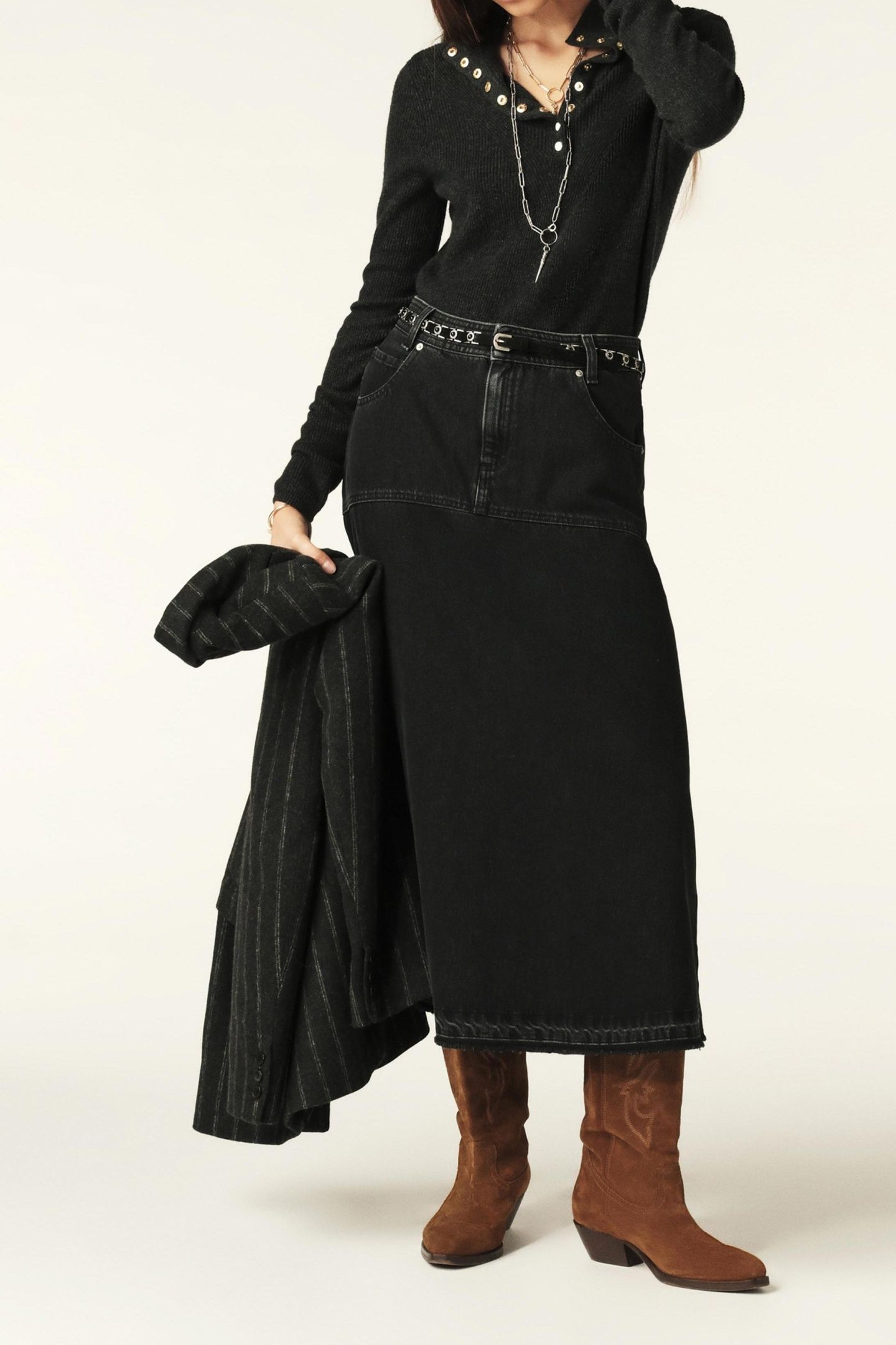 MID-LENGTH SKIRT BLACKSTONE 3