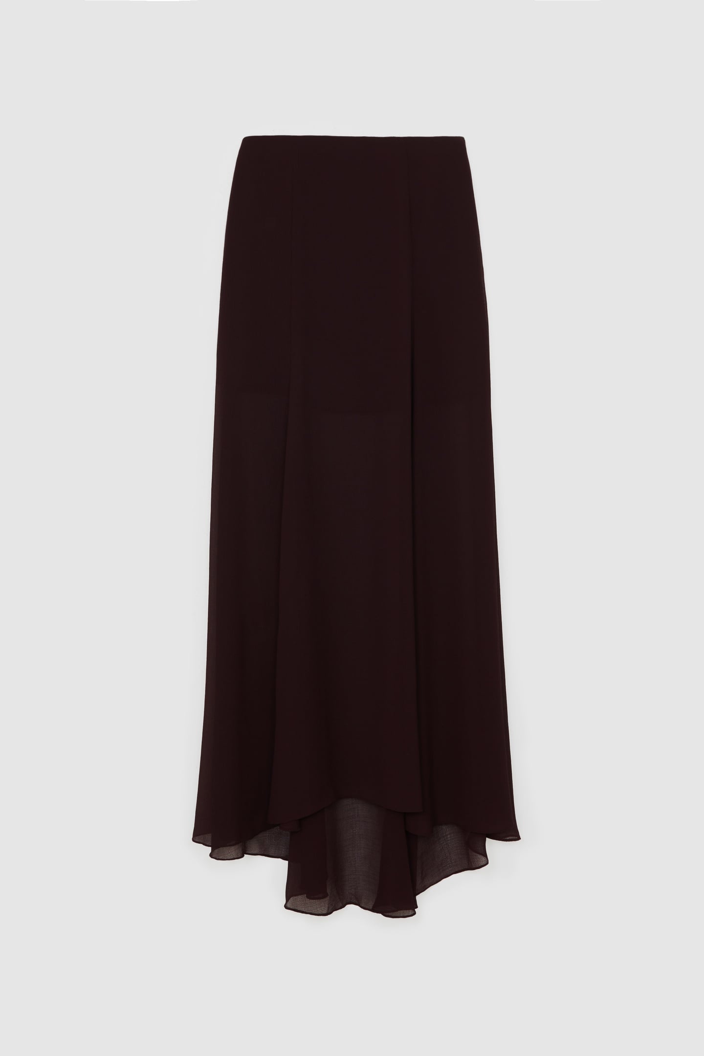 SHEER MAXI SKIRT CHOCOLATE BROWN 5