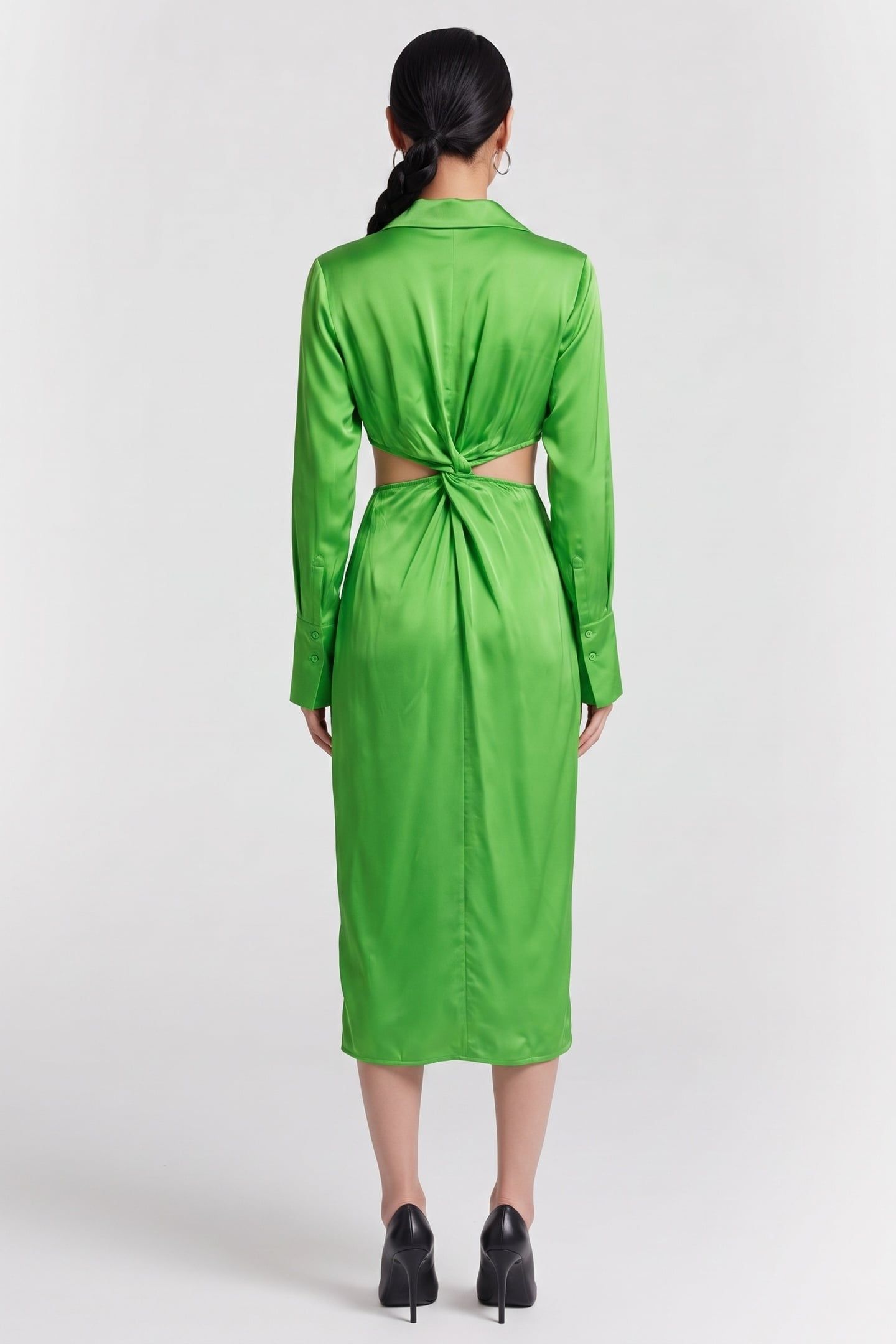 ST KIARA CUT OUT DRESS GREEN 2