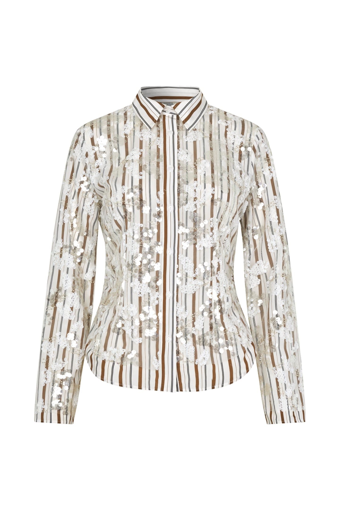 MARLEY SHIRT WHITE SEQUINS STRIPE 3