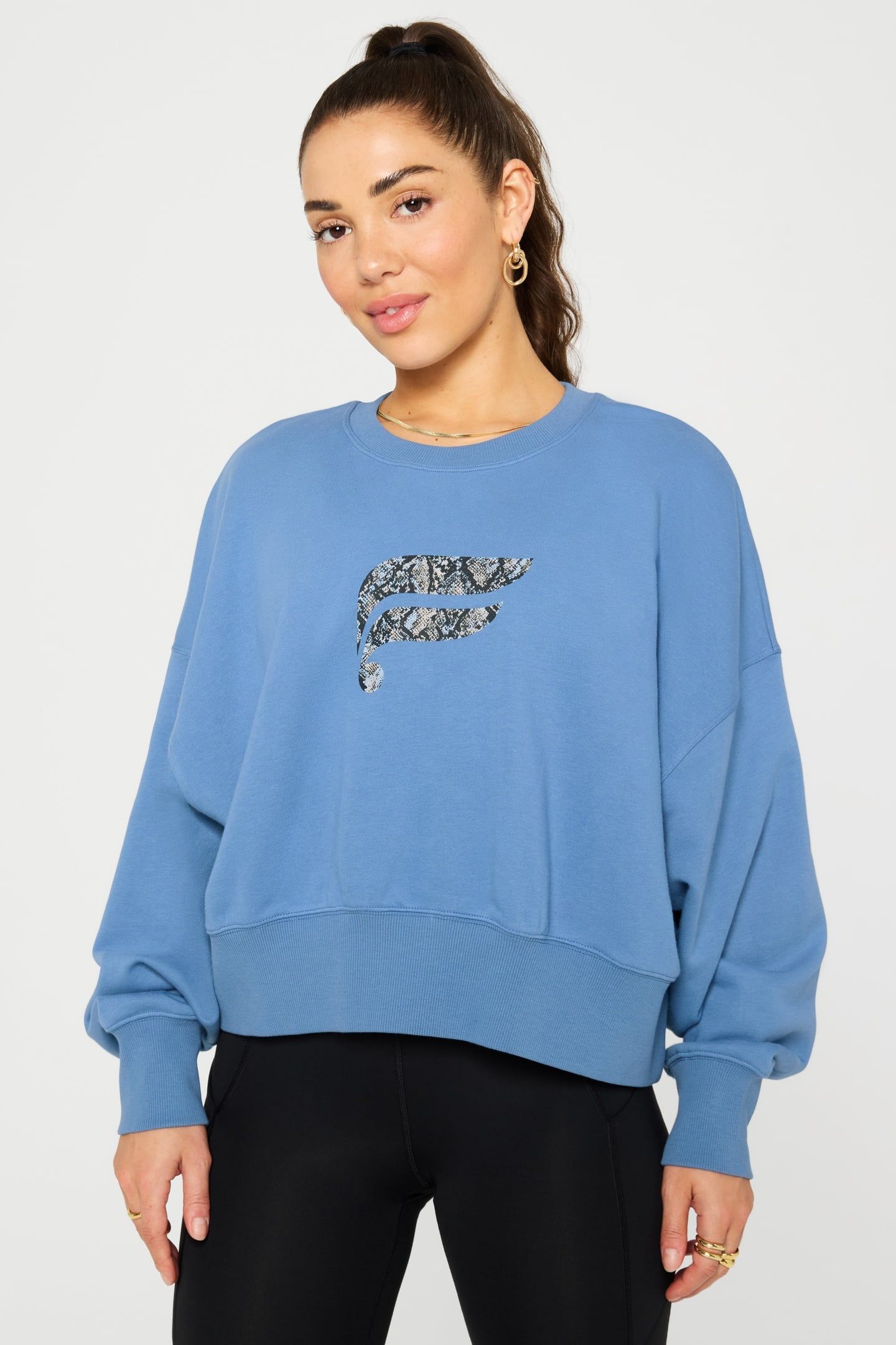 YEAR ROUND TERRY CREW NECK SWEATSHIRT ELEMENTAL BLUE/FAB SNA 1