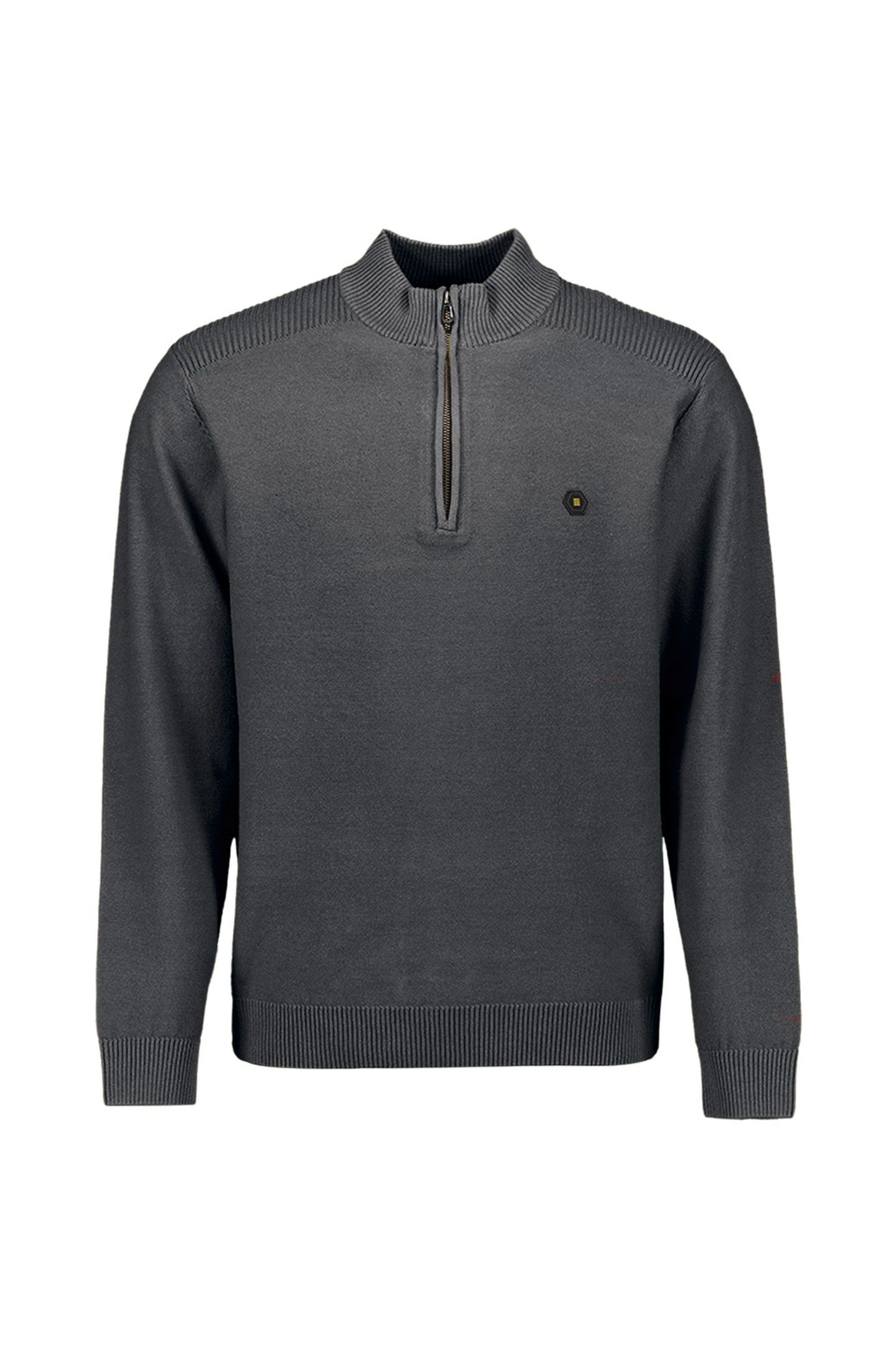 PULLOVER HALF ZIP SHOULDER DETAIL DARK STEEL 1