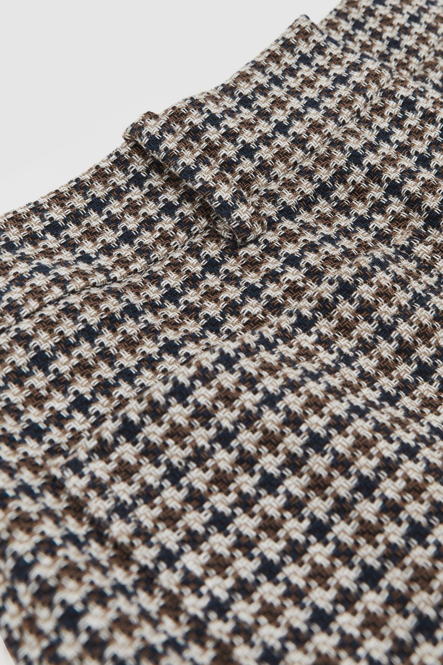 CHECK FLARE LEG TROUSER NAVY NEUTRAL CHECK 6