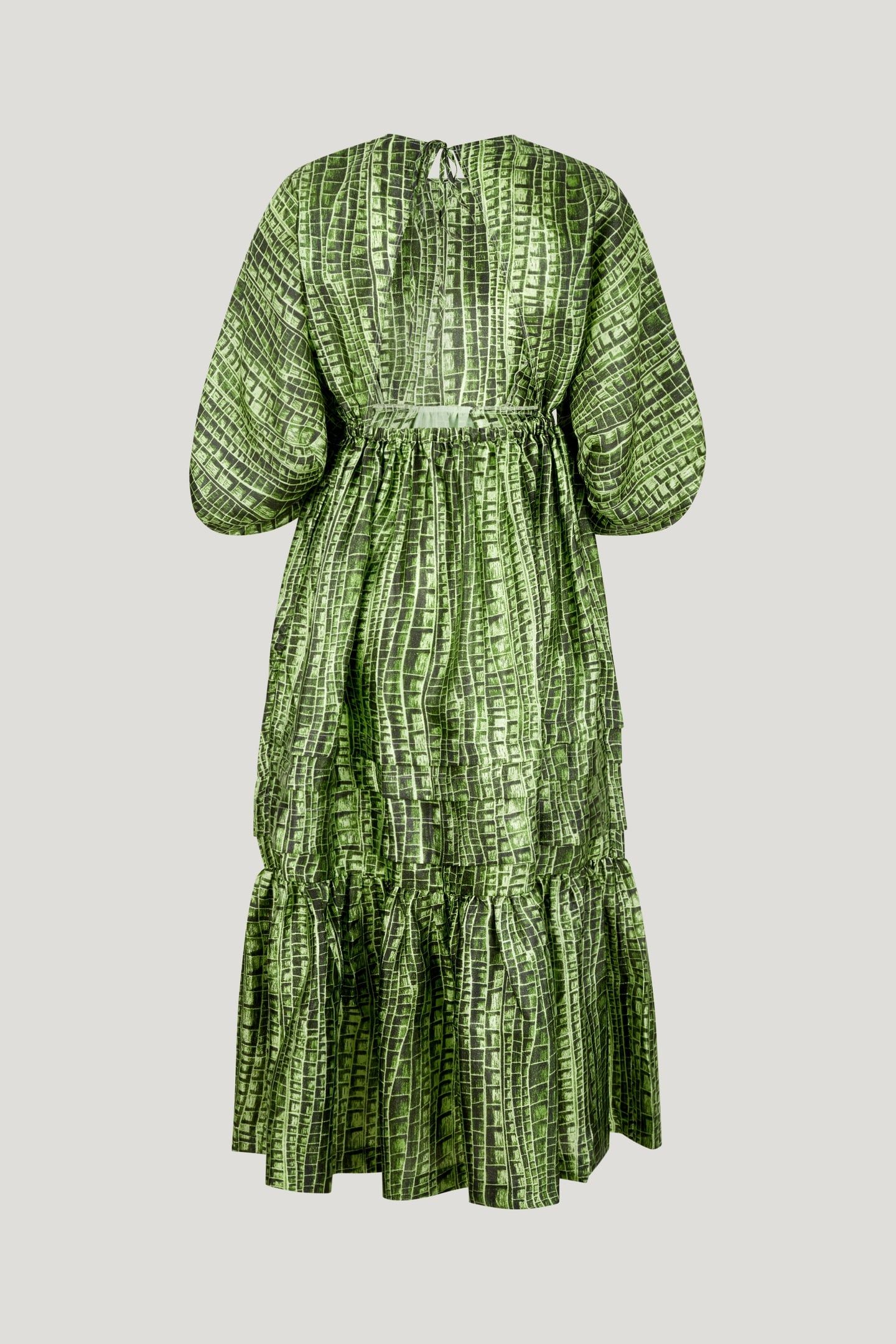 ADELINE DRESS GREEN REPTILE 4
