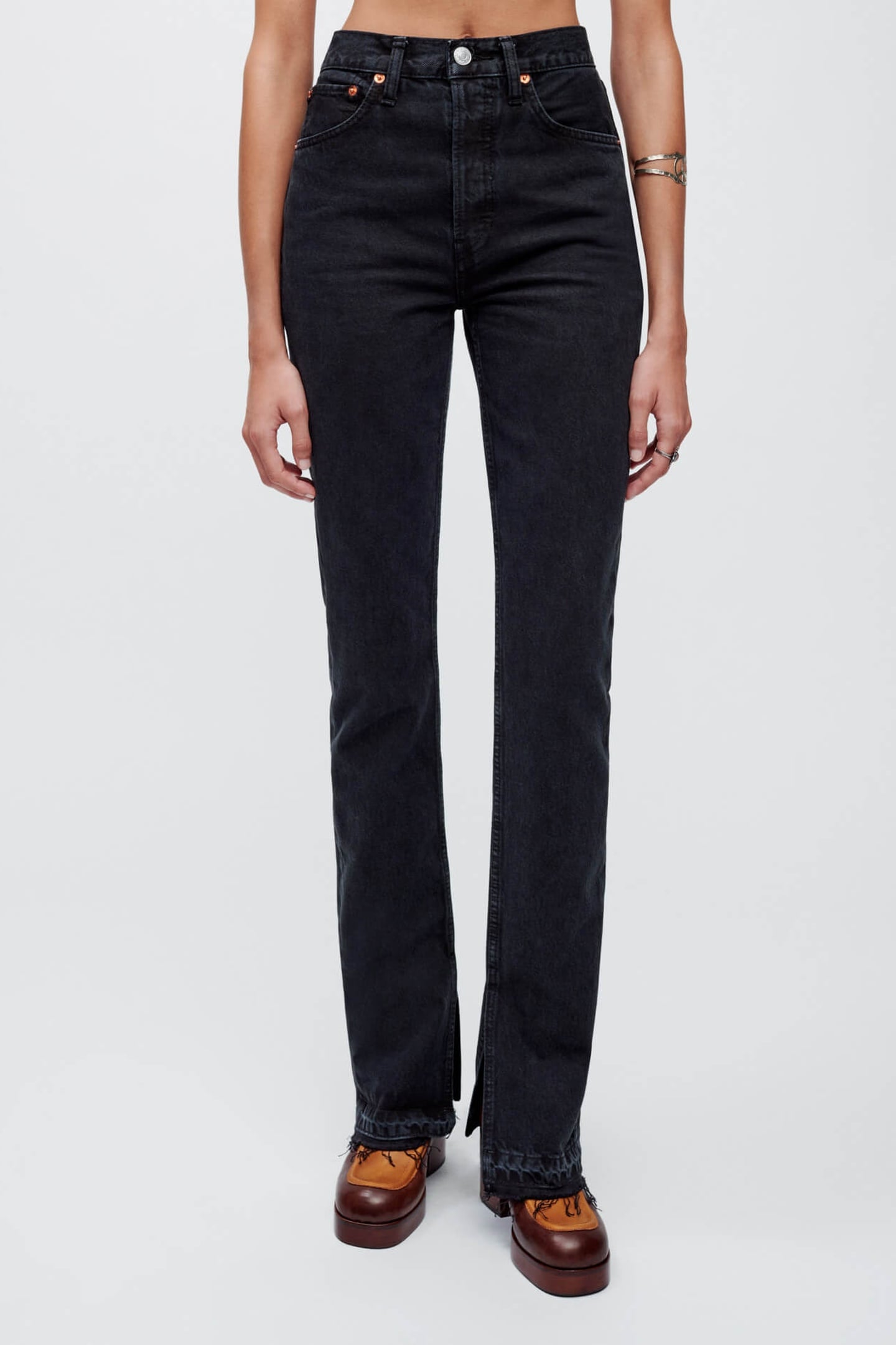 70S HIGH RISE SKINNY BOOT WASHED BLACK 1