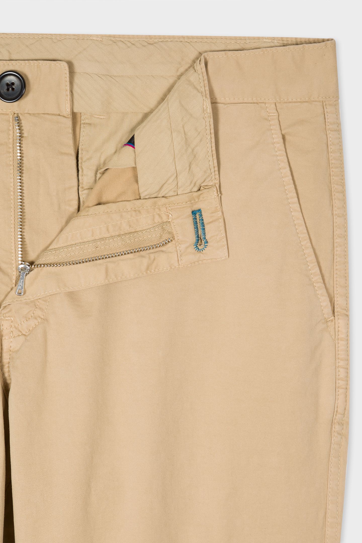MENS SLIM FIT STITCHED CHINO LIGHT BEIGE 3