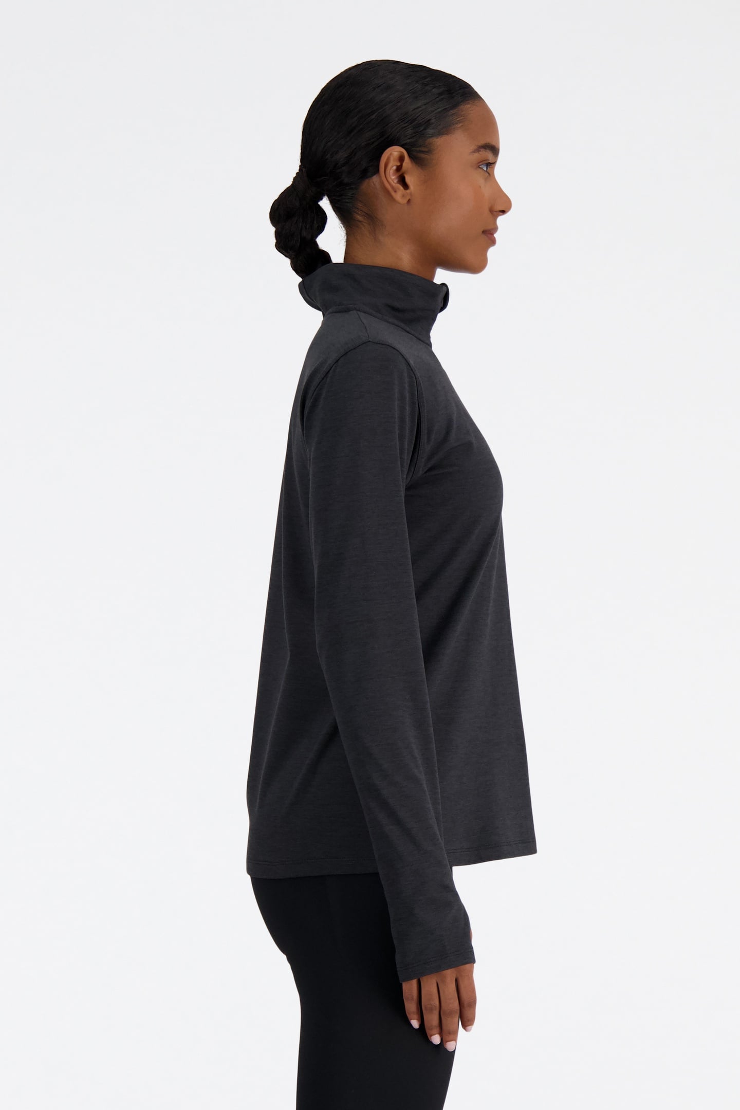 SPORT ESSENTIALS SPACE DYE 1/4 ZIP BKHEATHR 5