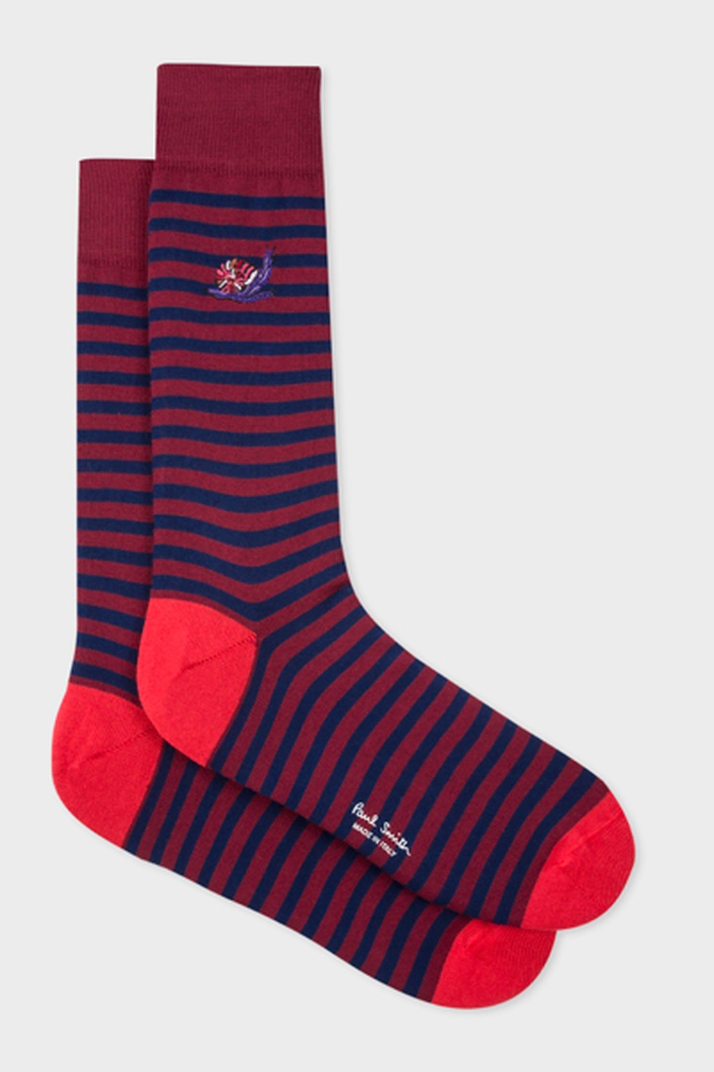 MEN SOCK DREAMER EMBRDRY BURGUNDY/ BORDE 2
