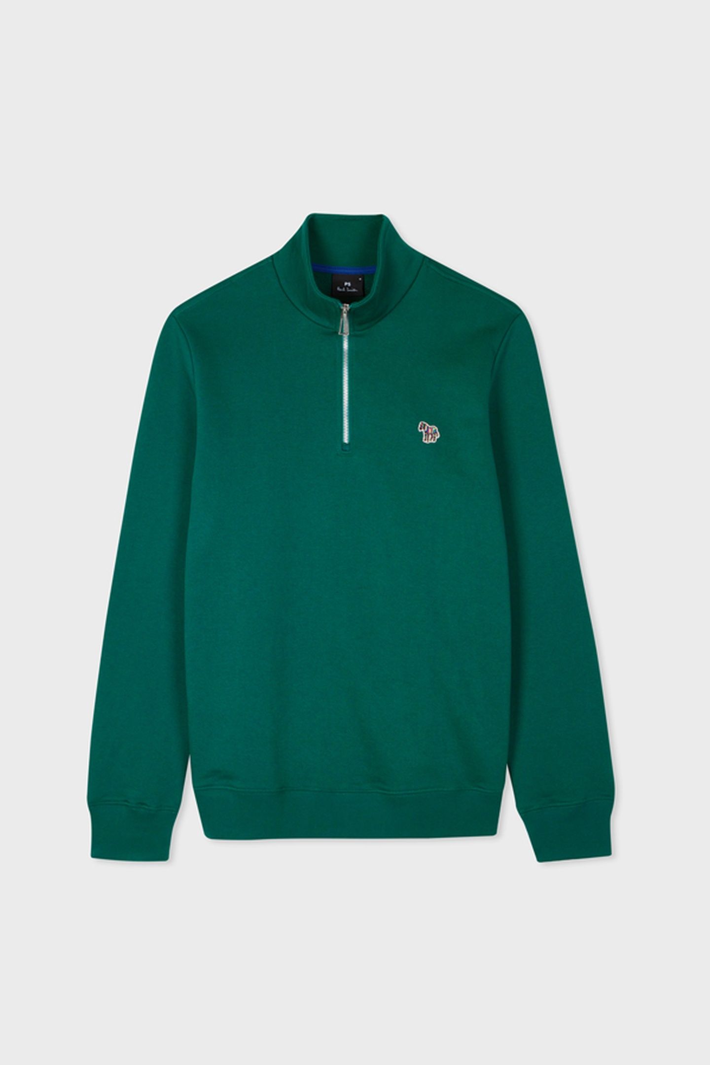 MENS REG FIT HALF ZIP SWEAT ZEBRA INKY BLUE 5