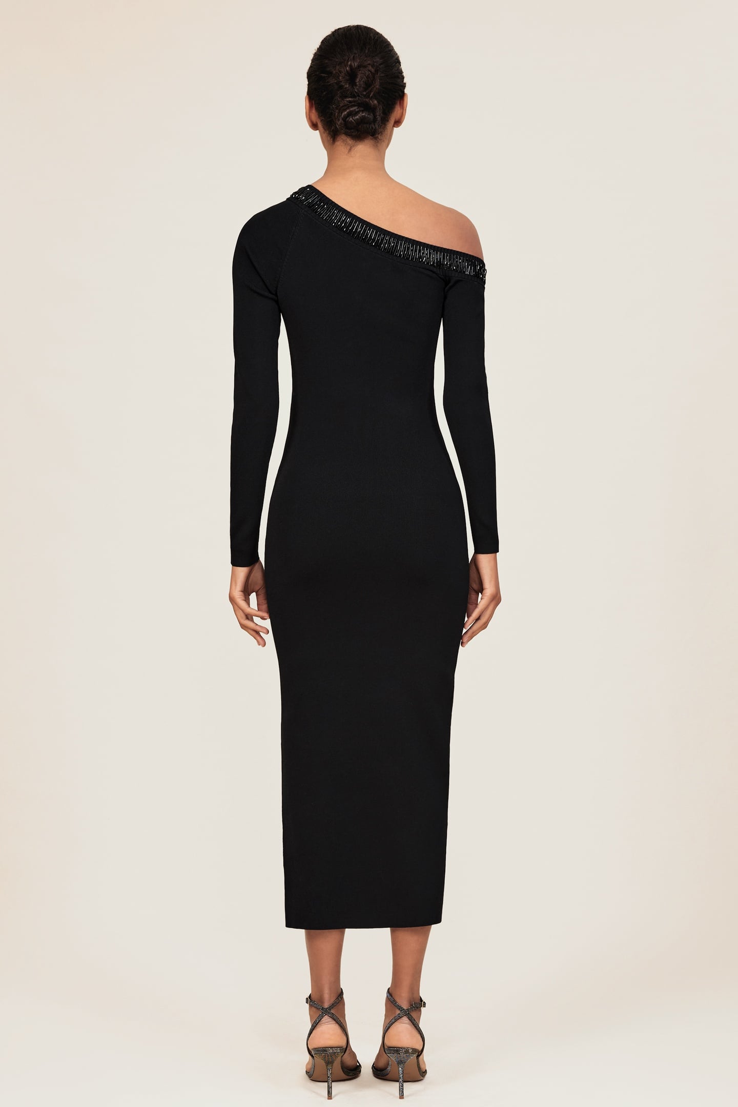 KNITTED MIDI DRESS BLACK 2