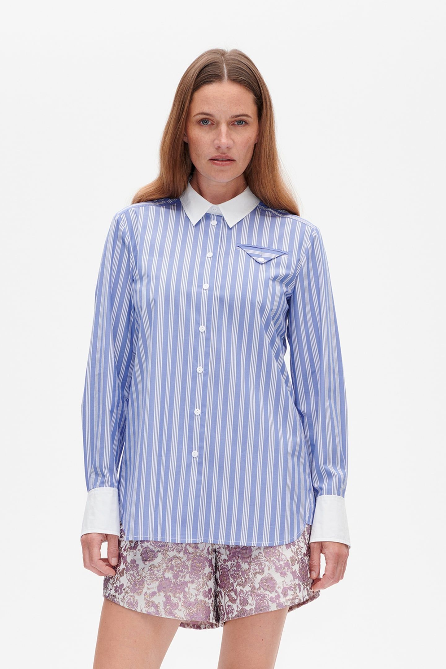 MEJRA SHIRT WEDGE BLUE STRIPE 1
