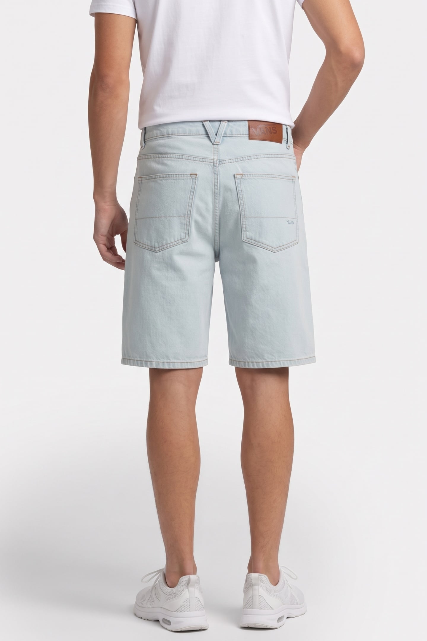 CHECK-5 BAGGY DENIM SHORTS BLUE 2