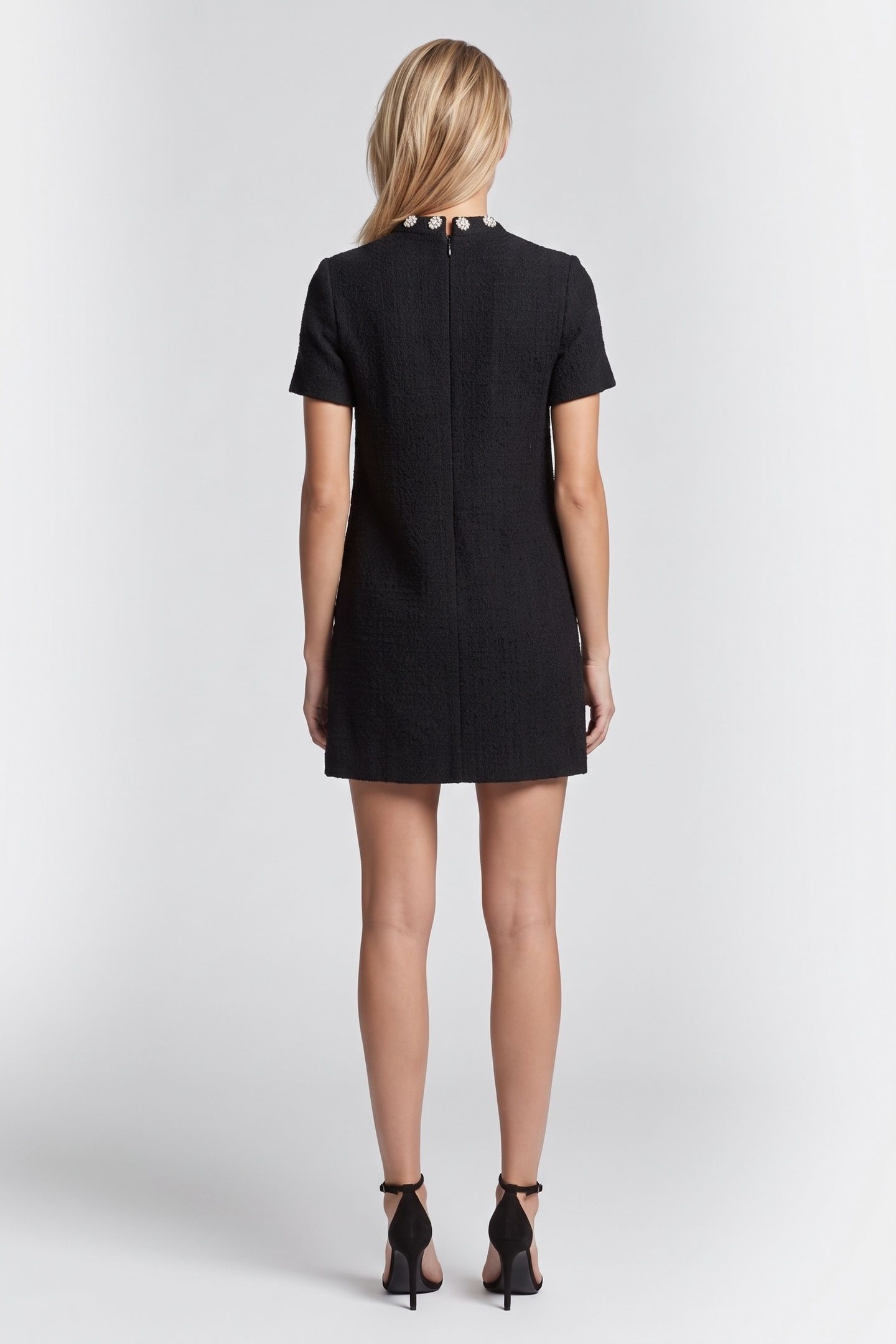 PA ENEKA TWEED DRESS PARTY BLACK 2