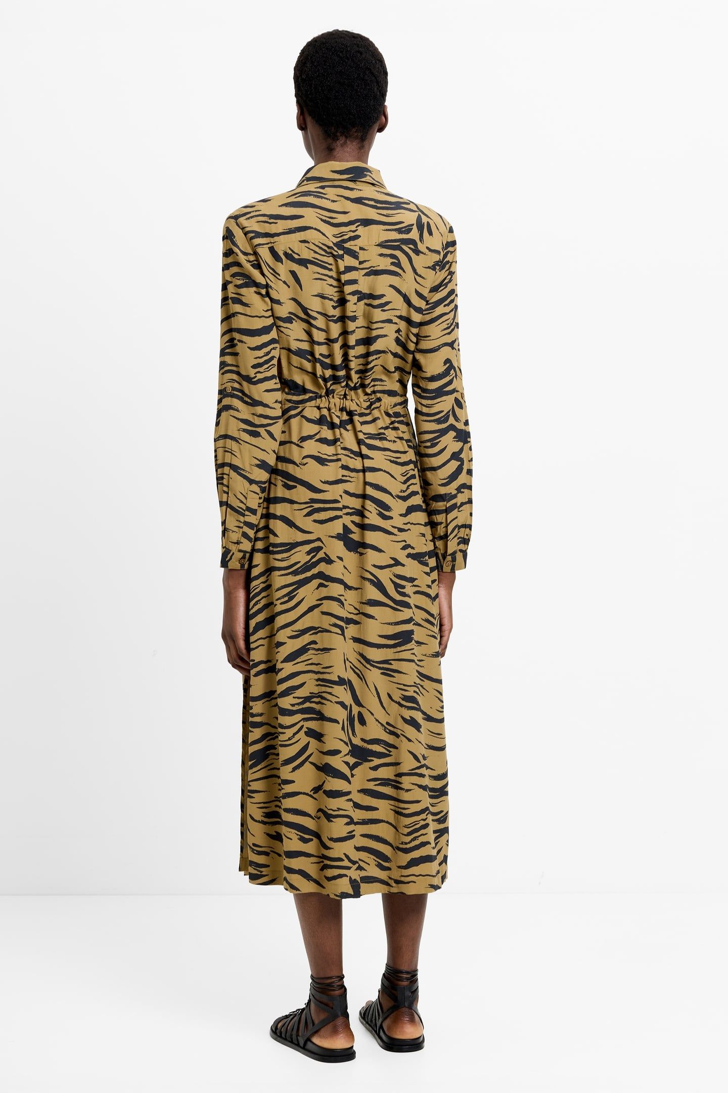 ADELINE DELPHINE SHIRT DRESS GOLDEN OLIVE SIZE [14] GOLDEN O 3