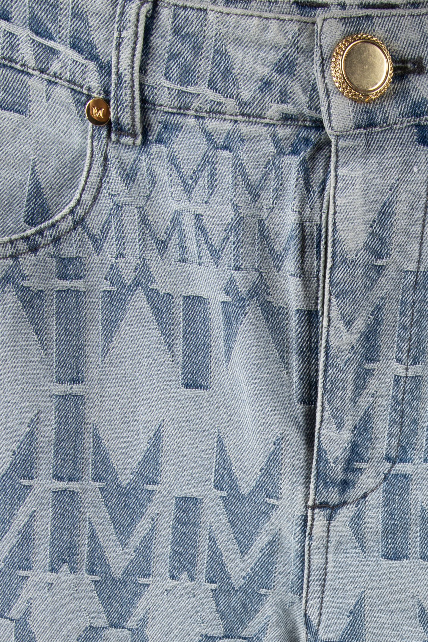 SARAH DENIM FLARED P MONOGRAM MID WASH 4