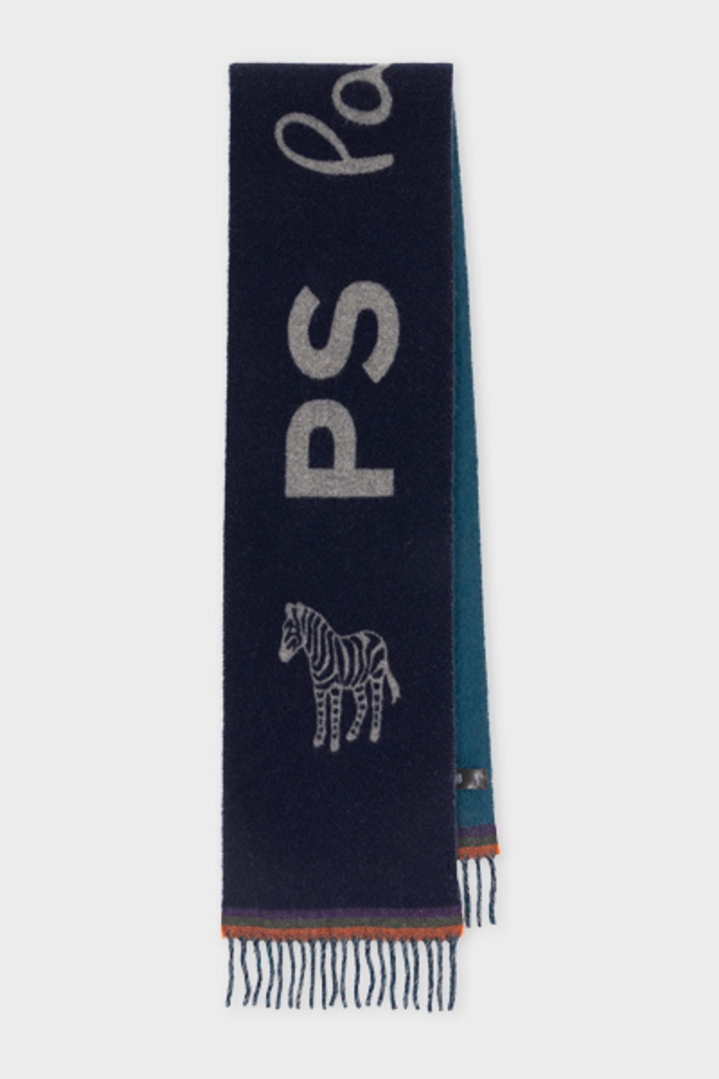MEN SCARF PS ZEBRA LOGO NAVY 3