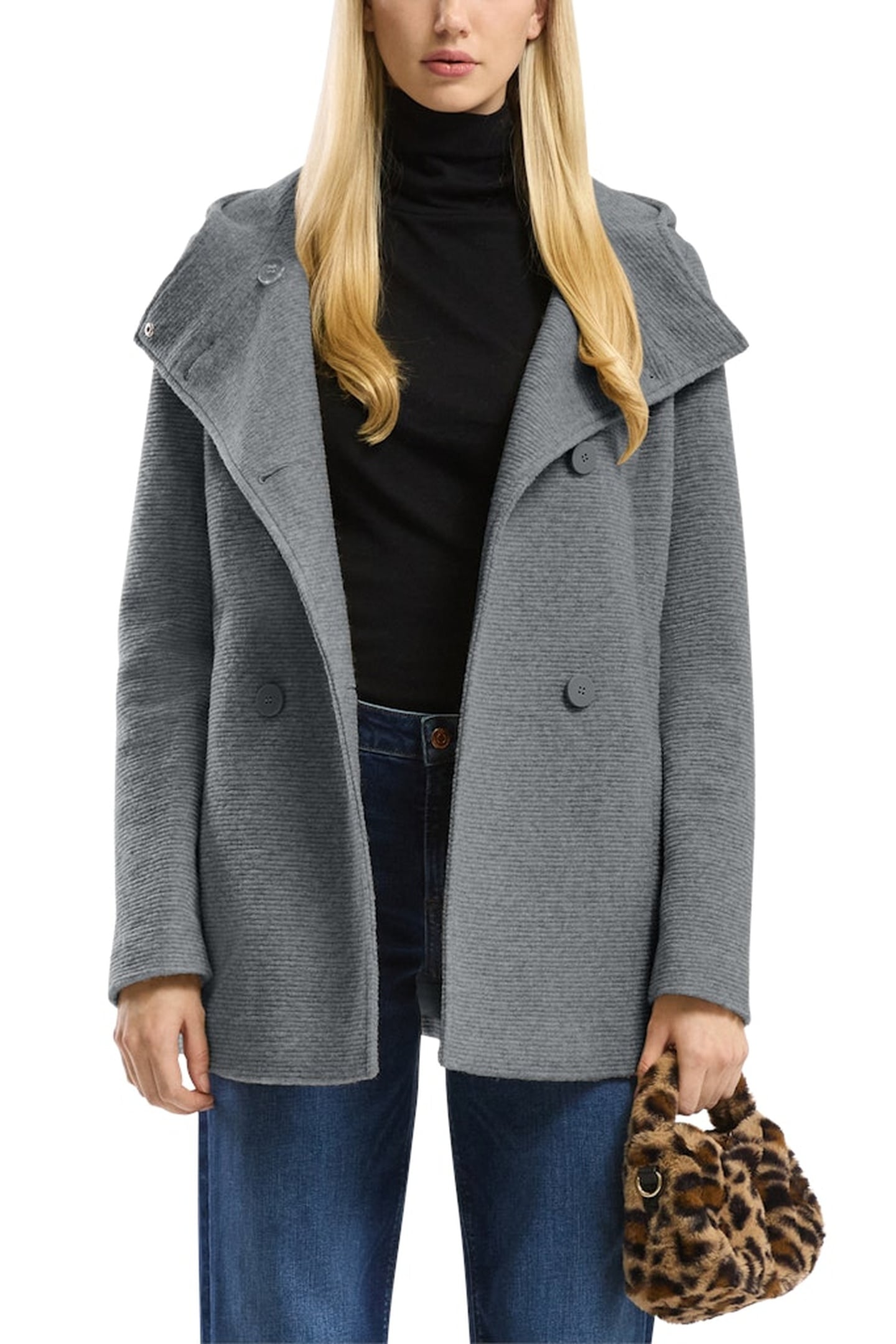 S.OLIVER-QS JACKETS OUTDOOR GREY/BLACK 1