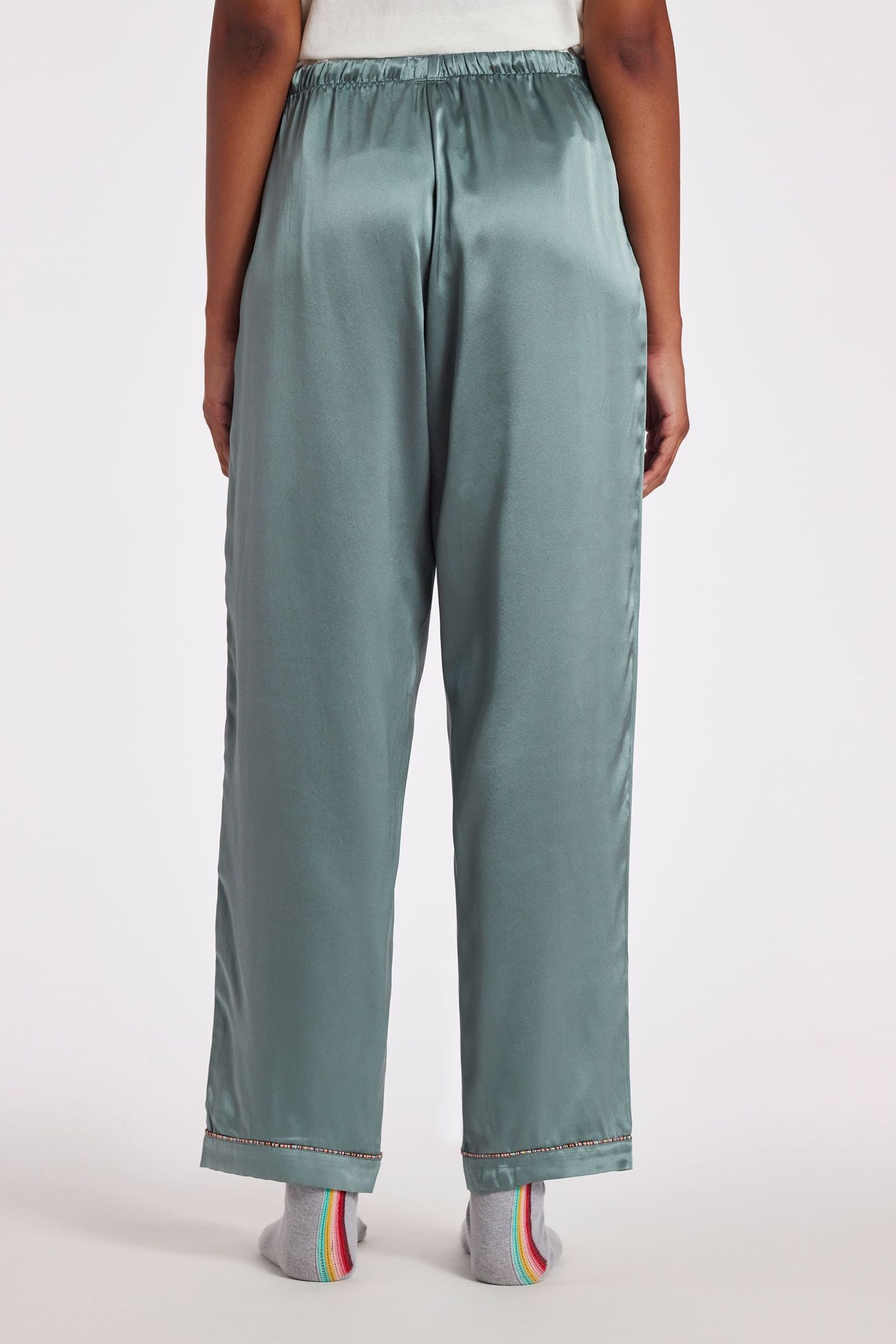 WOMEN PYJAMA SET SILK BLUE 5