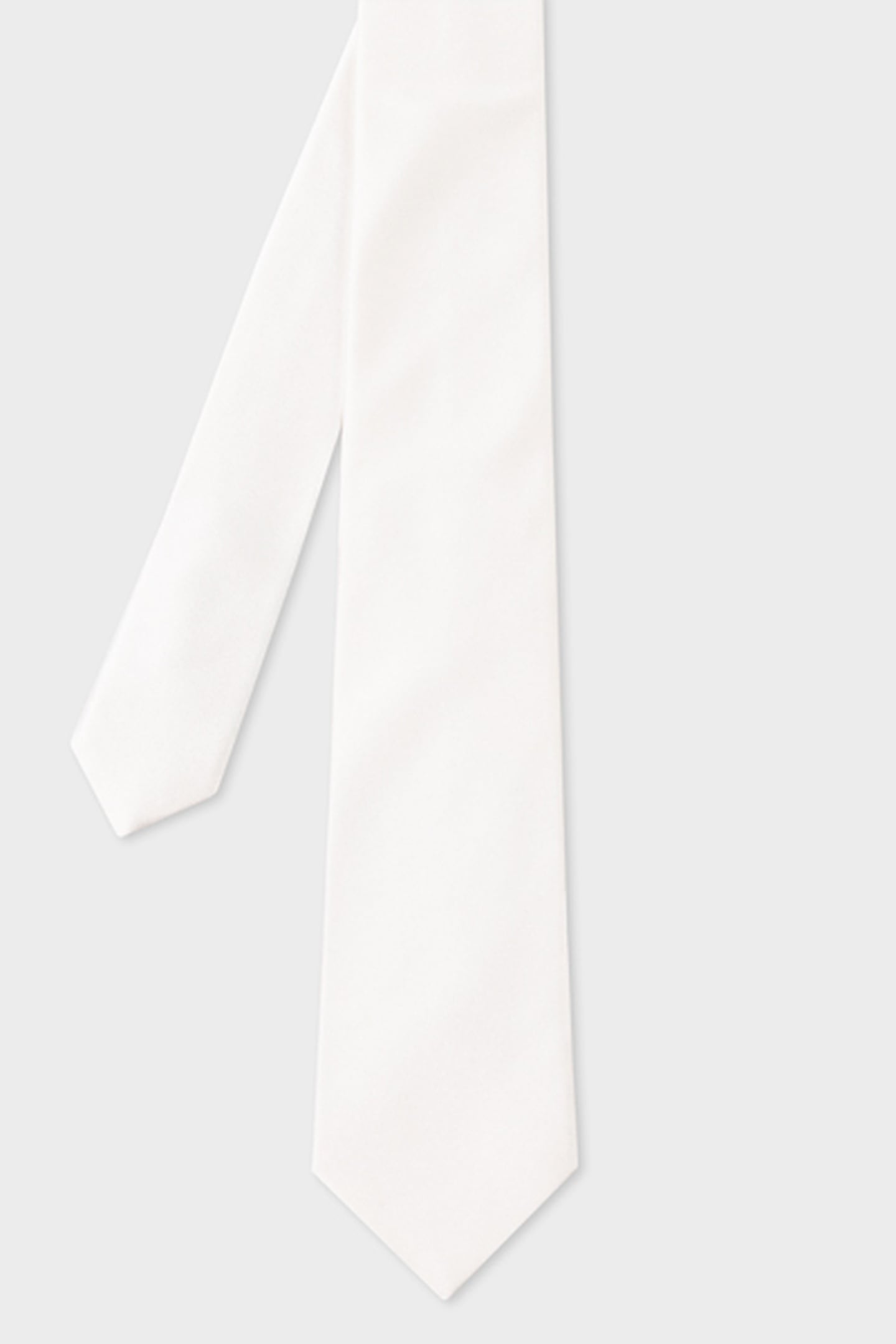 MEN TIE PLAIN SILK SPEC IVORY 3