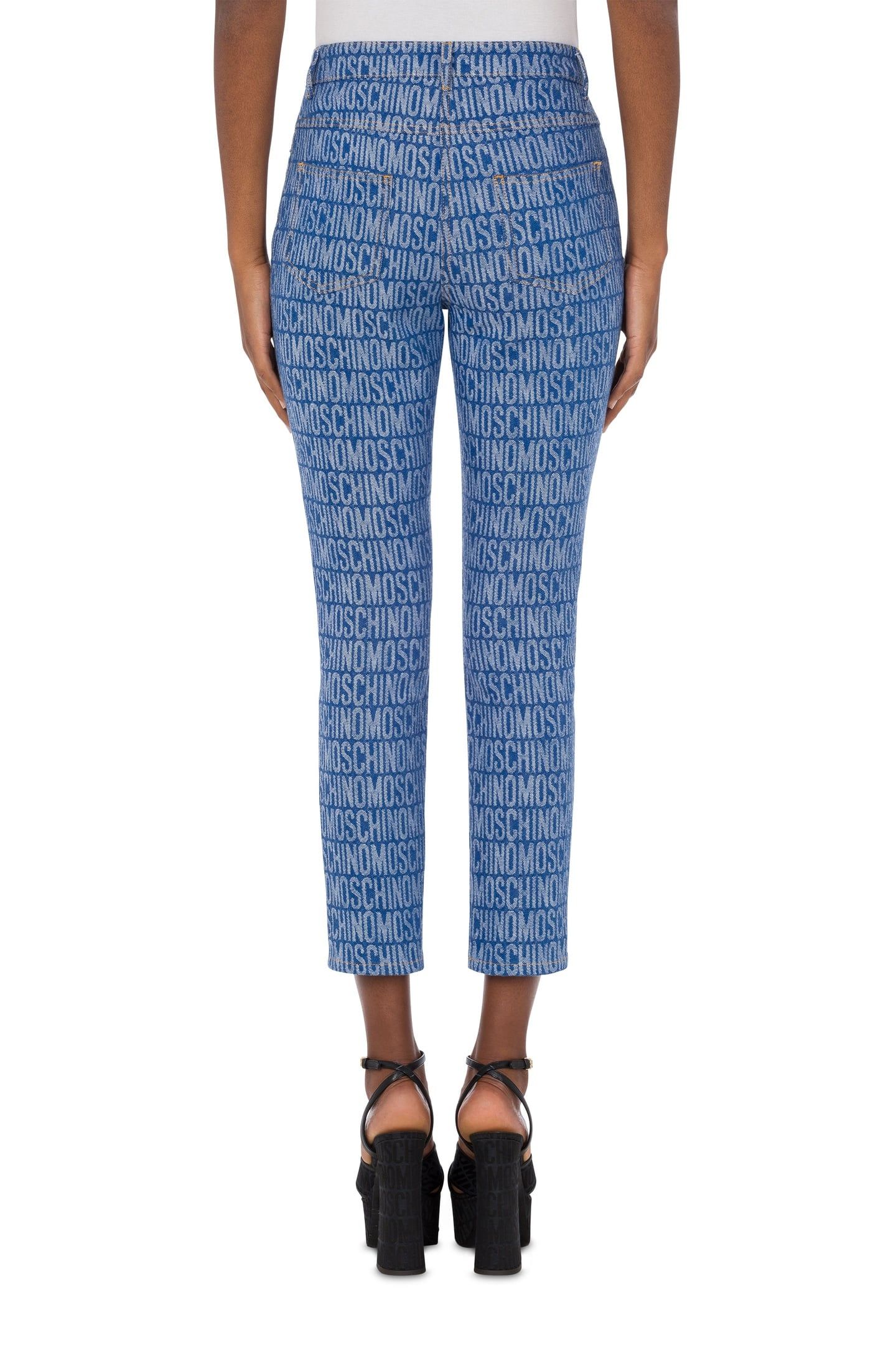 ALLOVER LOGO DENIM TROUSERS BLUE 2