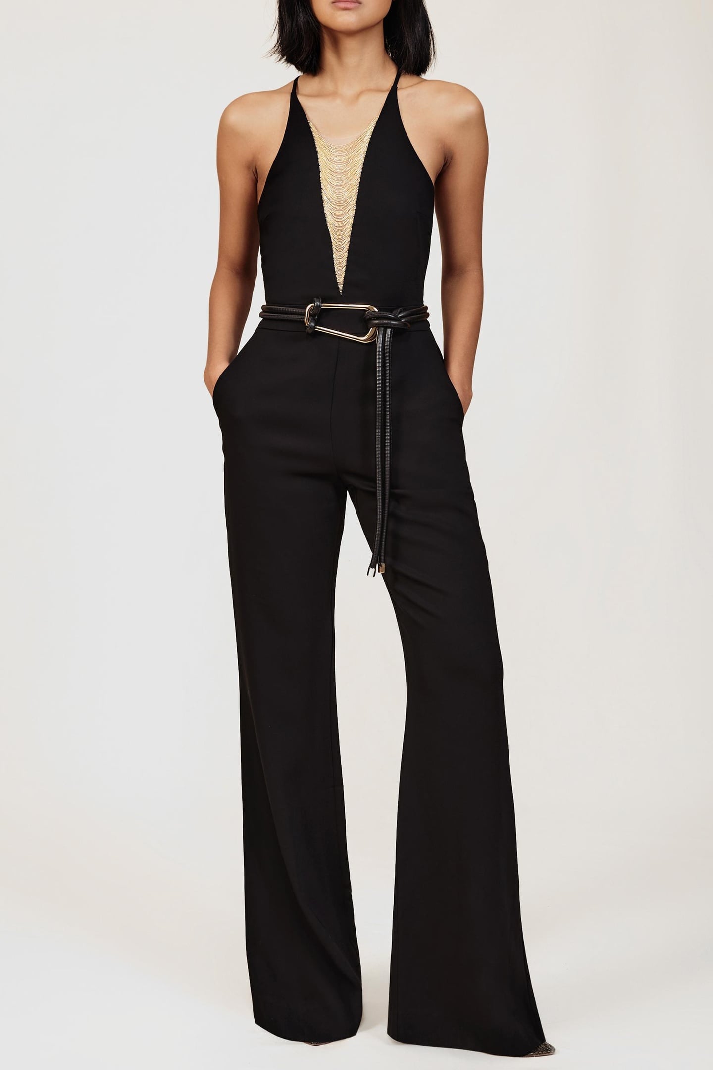 CHAIN DETAIL JUMPSUIT BLACK 1